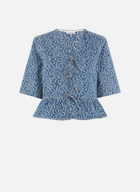 Printed denim blouse BlueGANNI 