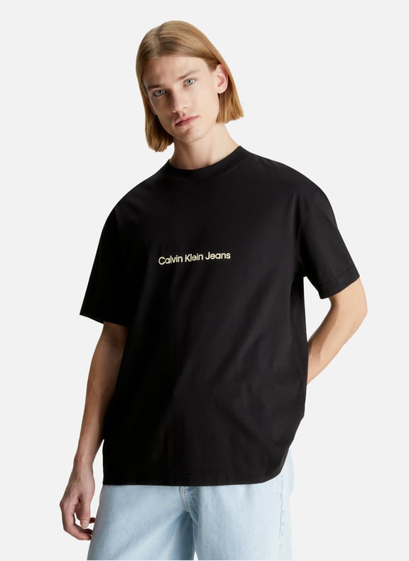 Cotton T-shirt Black by CALVIN KLEIN CALVIN KLEIN Cotton T-shirt Black