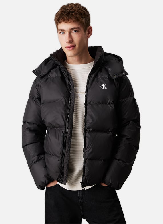 Calvin klein canvas puffer jacket sales