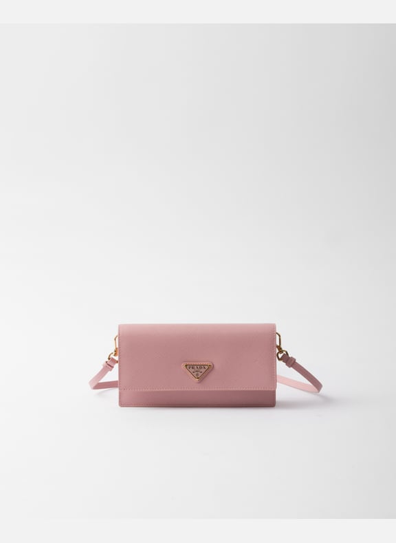 Mini sac en cuir saffiano Rose by PRADA PRADA Mini sac en cuir saffiano Rose