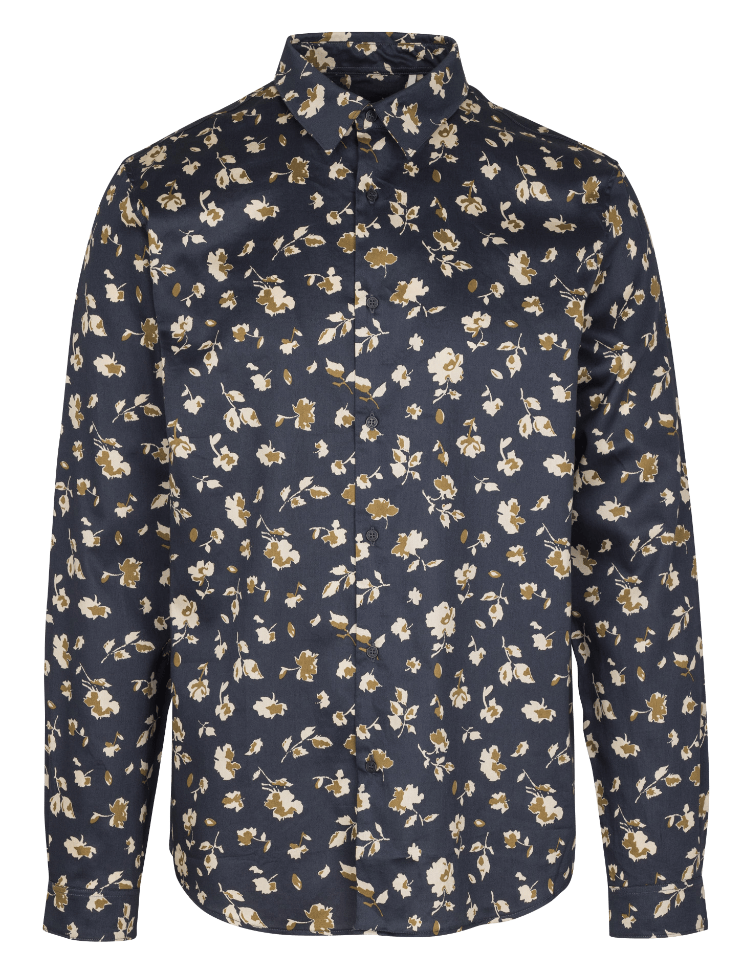 Chemise droite en coton imprimé IKKS Beige