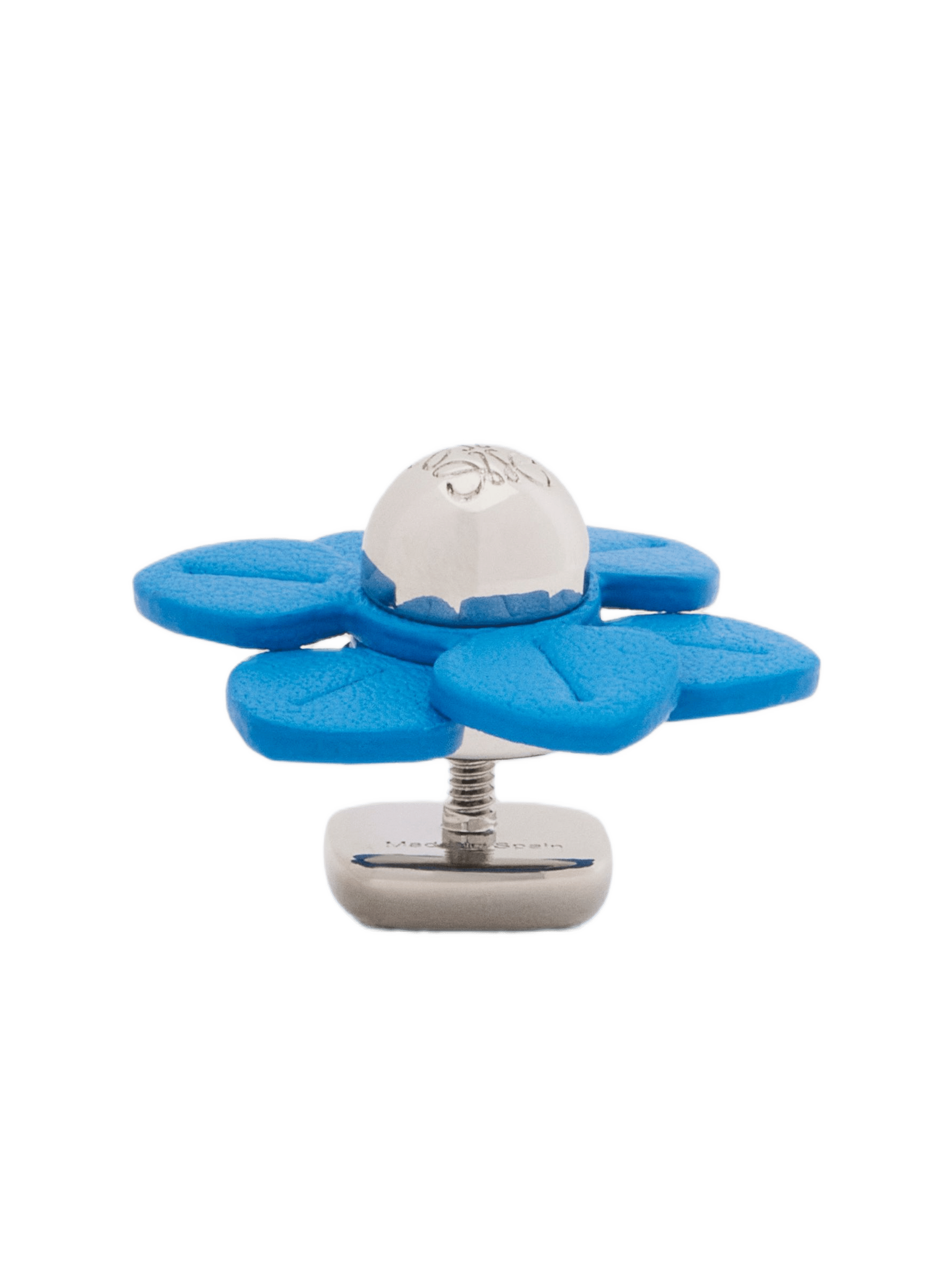 Broche fleur en cuir de veau LOEWE Bleu