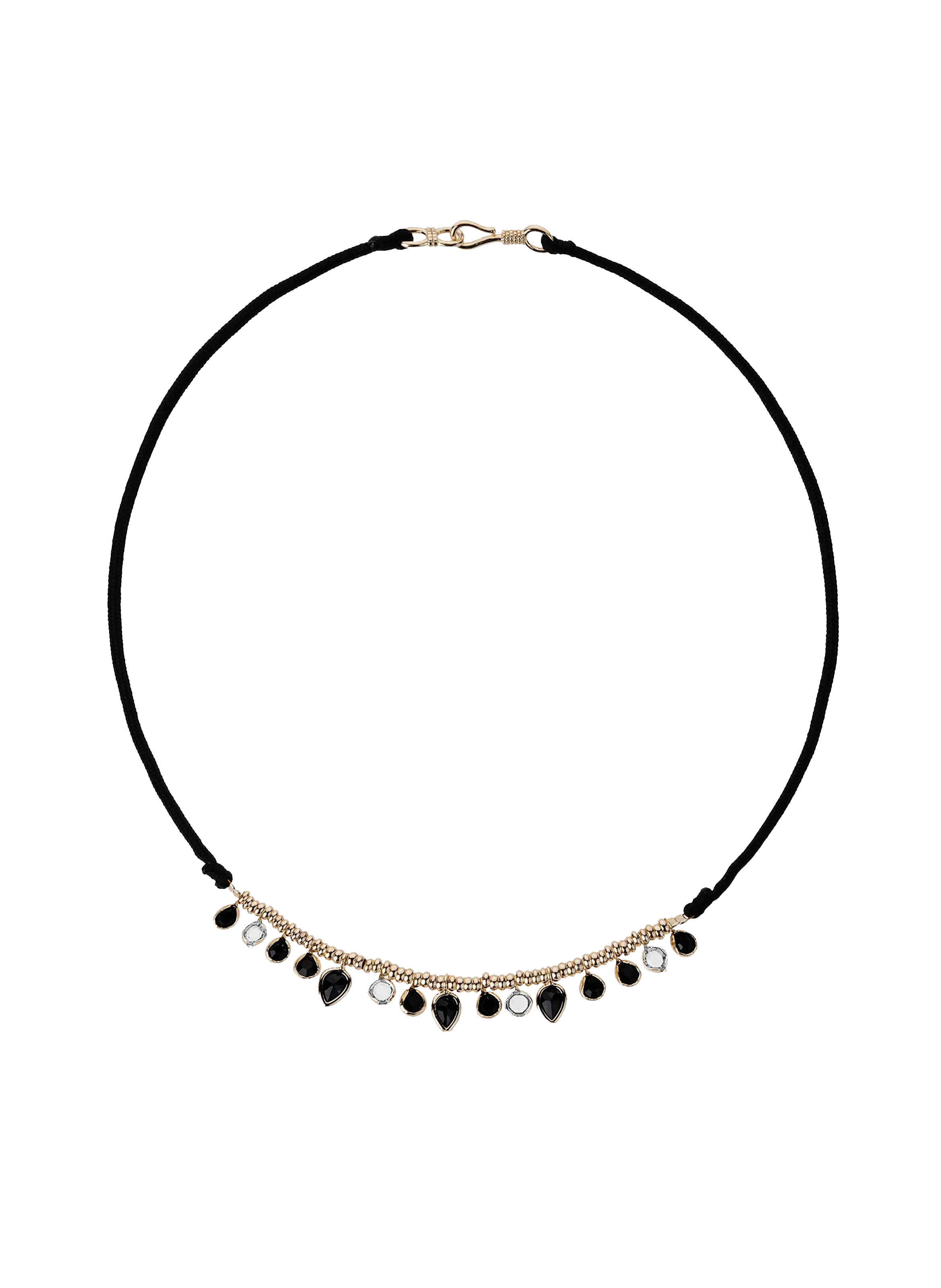 Collier cordon avec pampilles gouttes vikram HIPANEMA Noir