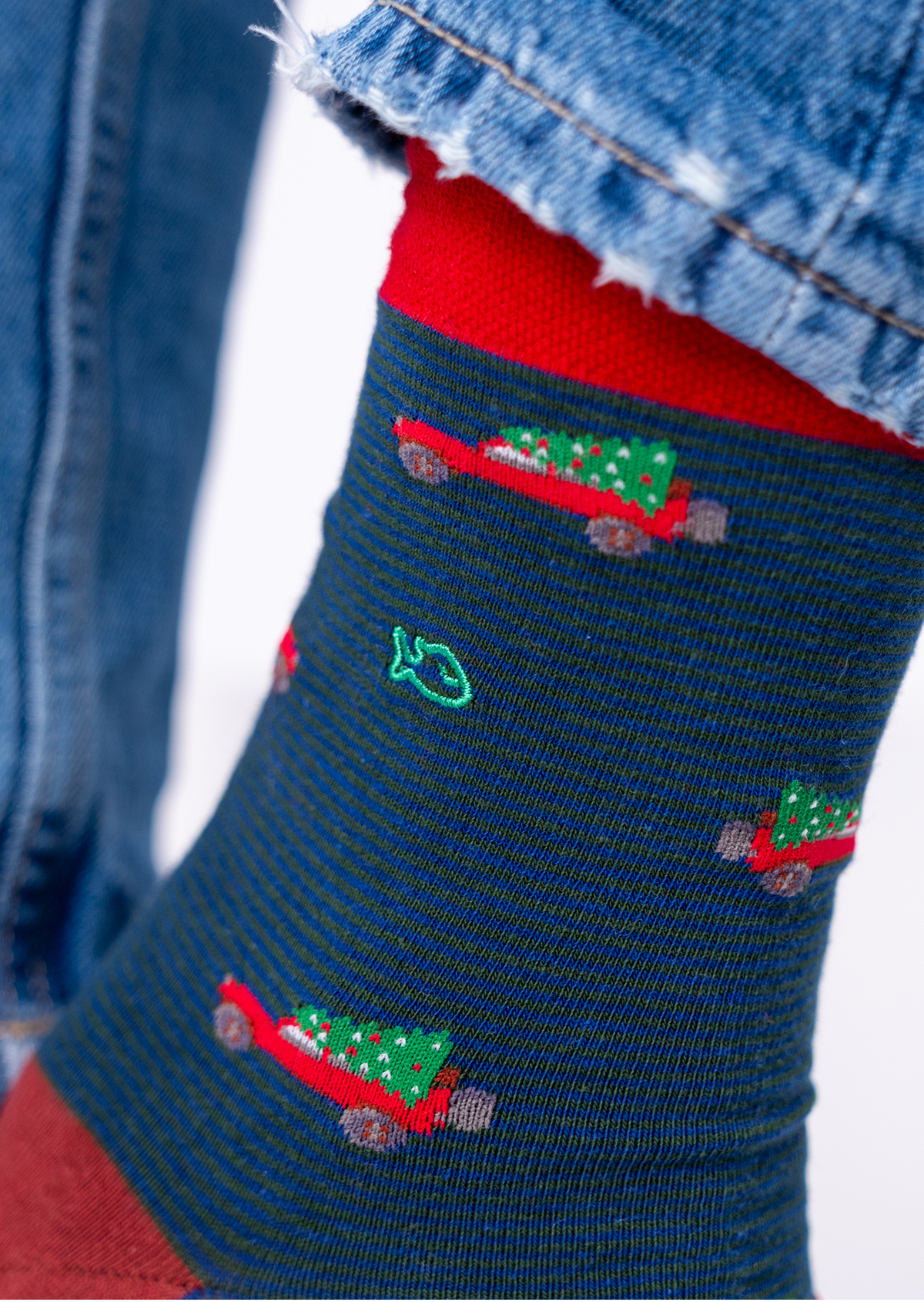 Chaussettes en coton peigné à motifs BILLYBELT Bleu