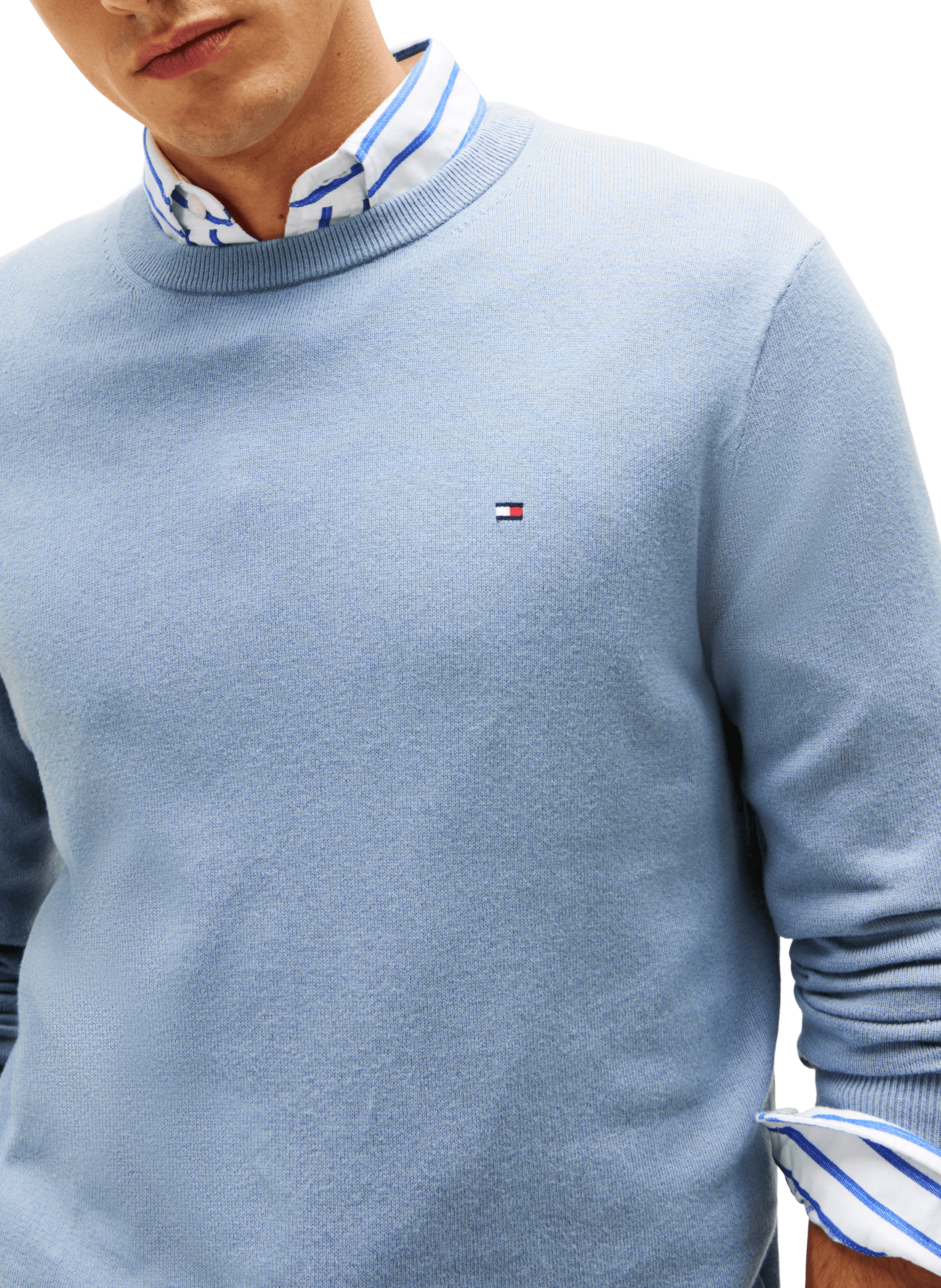 Cotton cable knit jumper TOMMY HILFIGER Blue