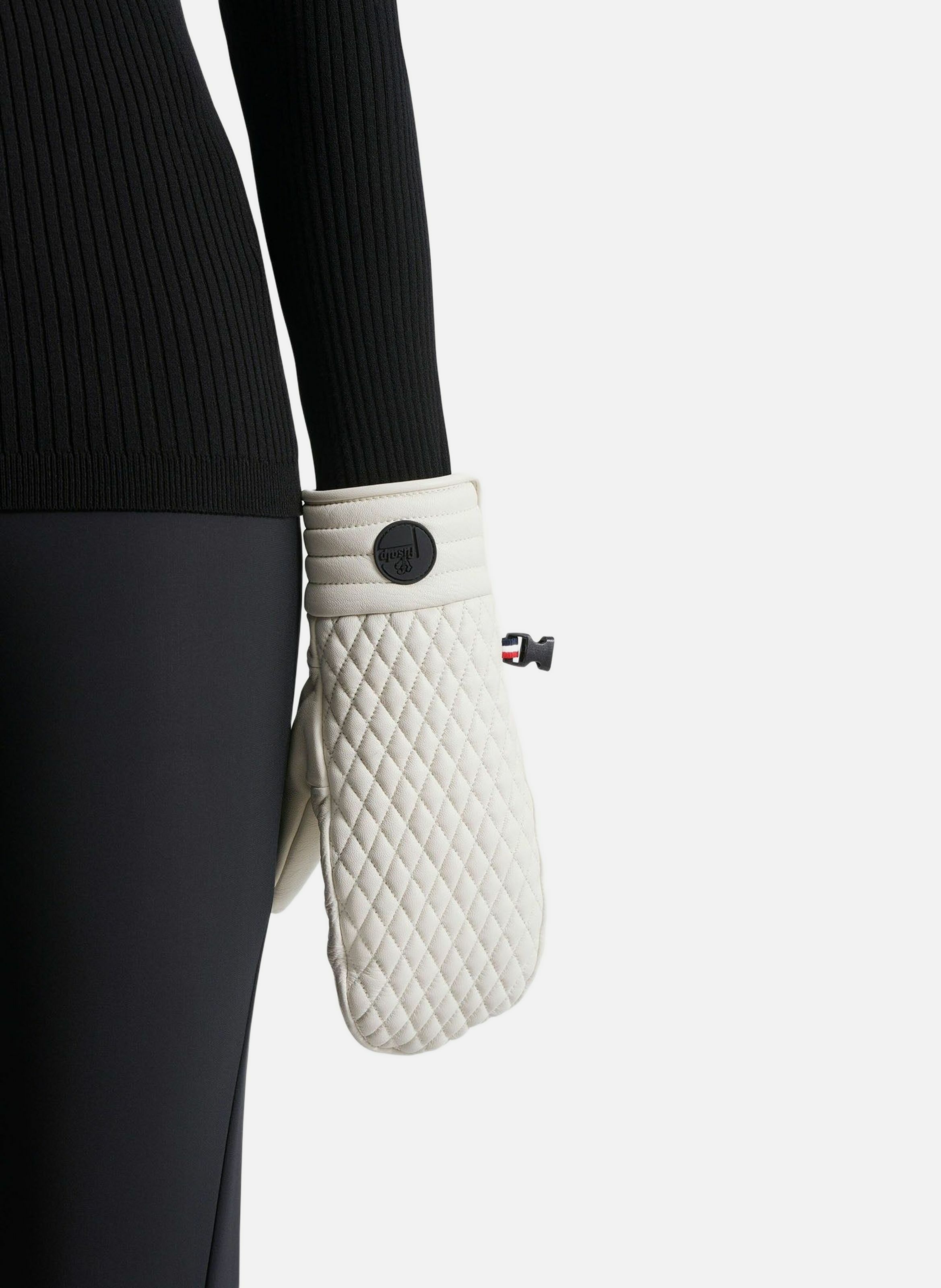 Moufles de ski athena mitten cuir de chevre FUSALP Blanc