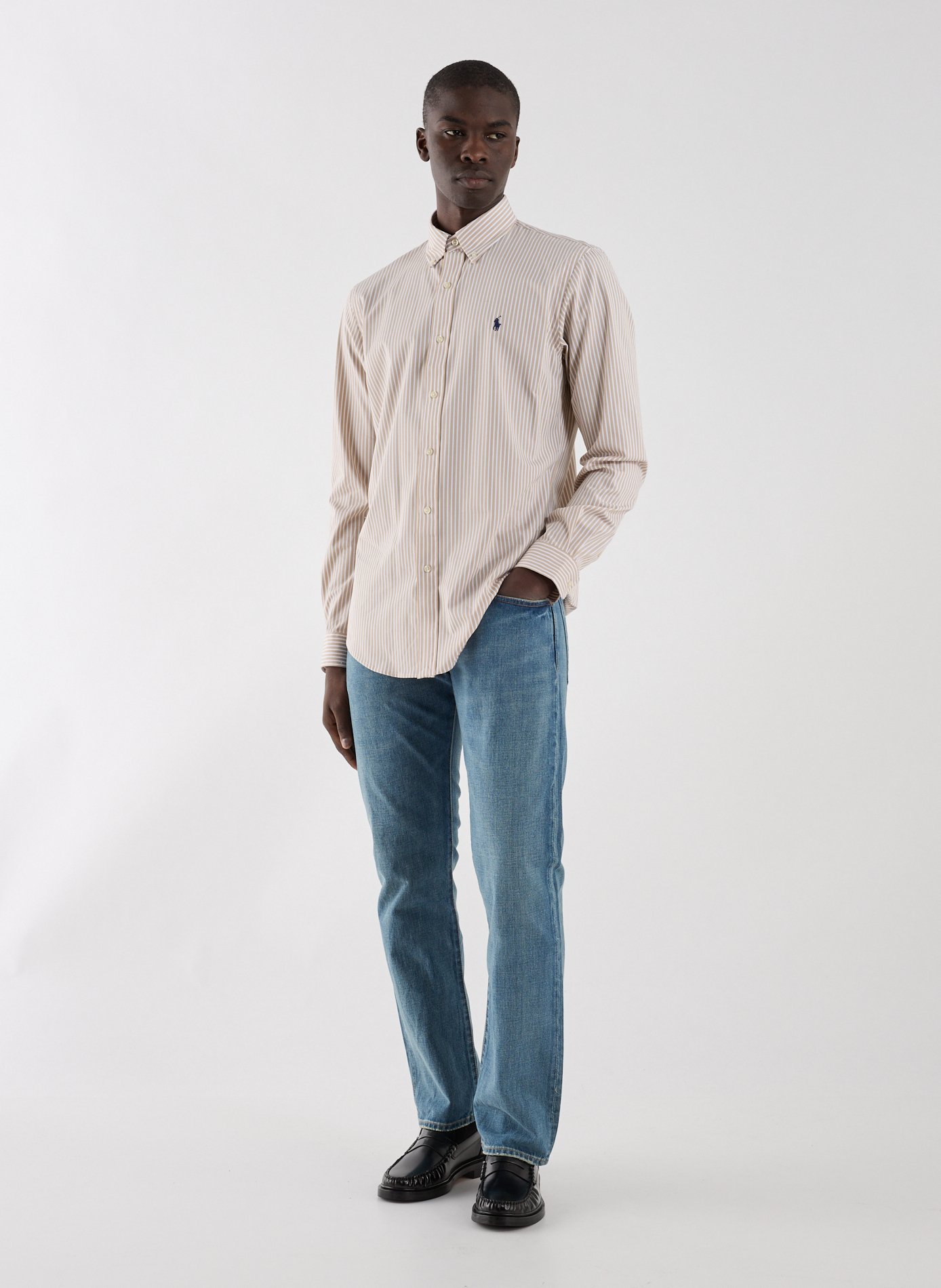 Jean cinq poches en coton POLO RALPH LAUREN Bleu