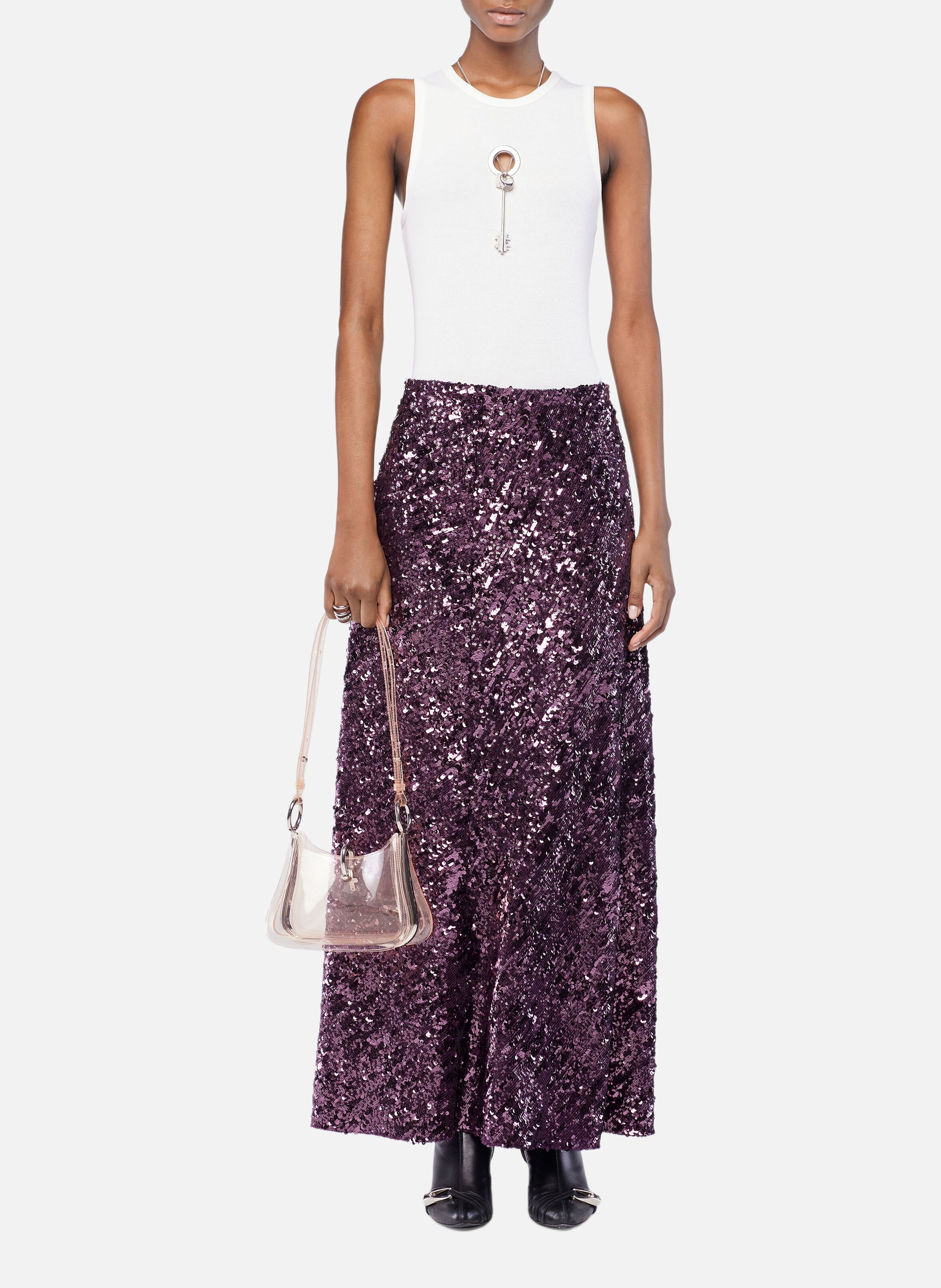 Sac ring transparent RABANNE Rose