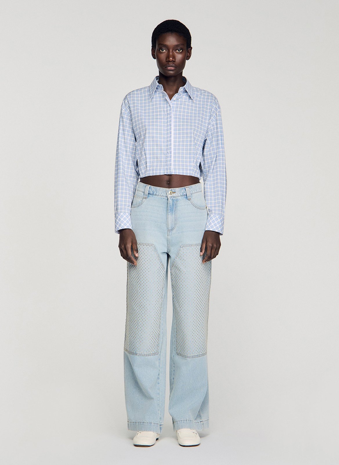 Jean large SANDRO Bleu