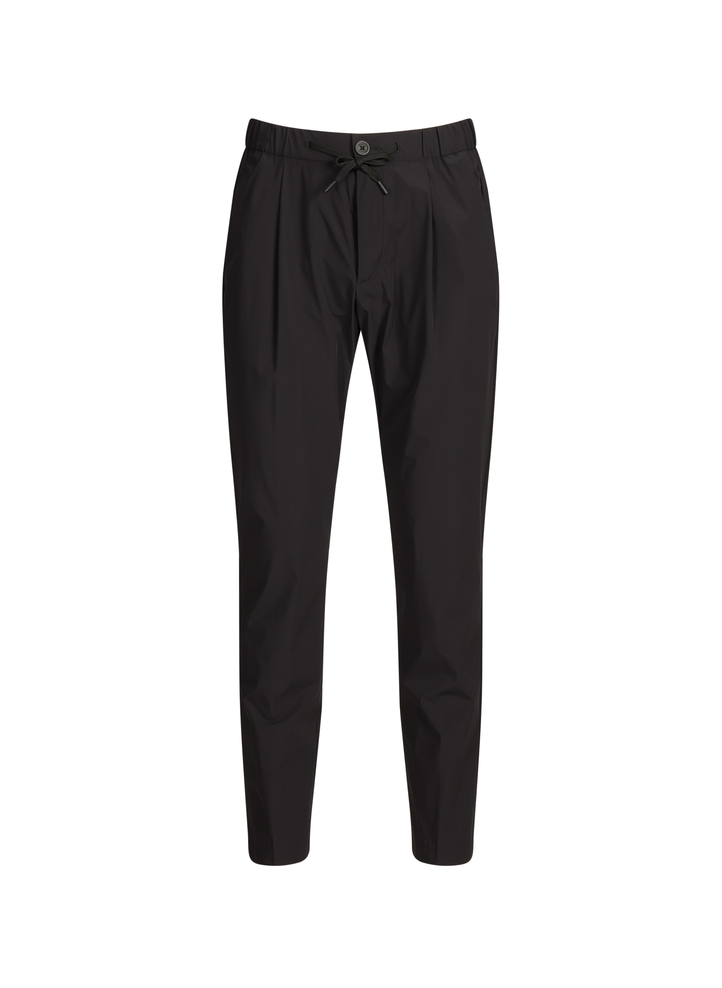 Straight pants with drawstring. HERNO Black