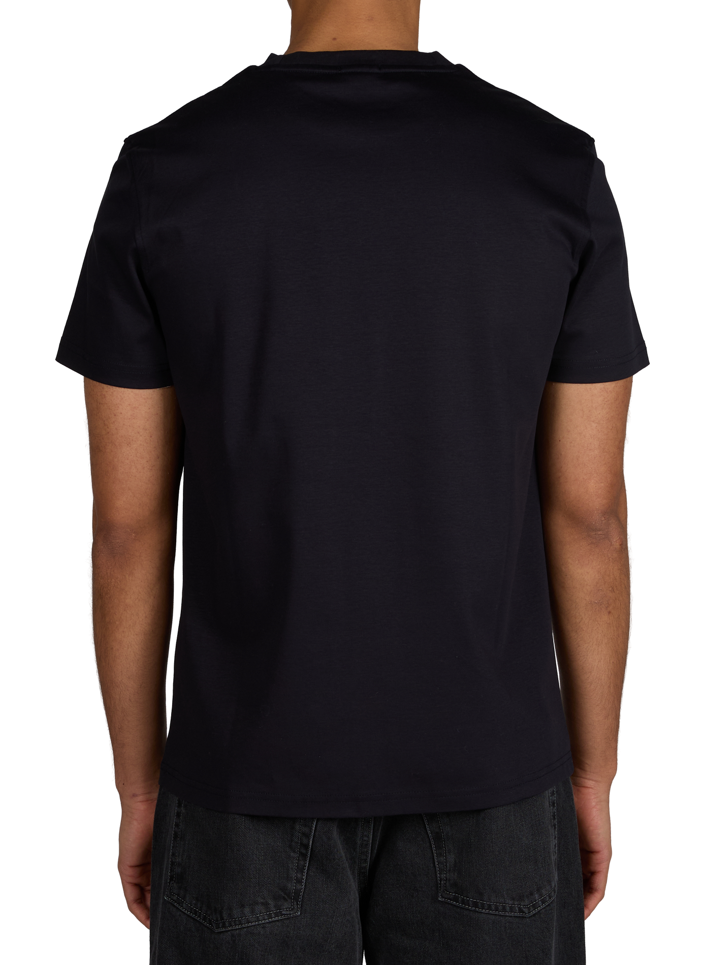 T-shirt uni à col rond en coton STRELLSON Bleu