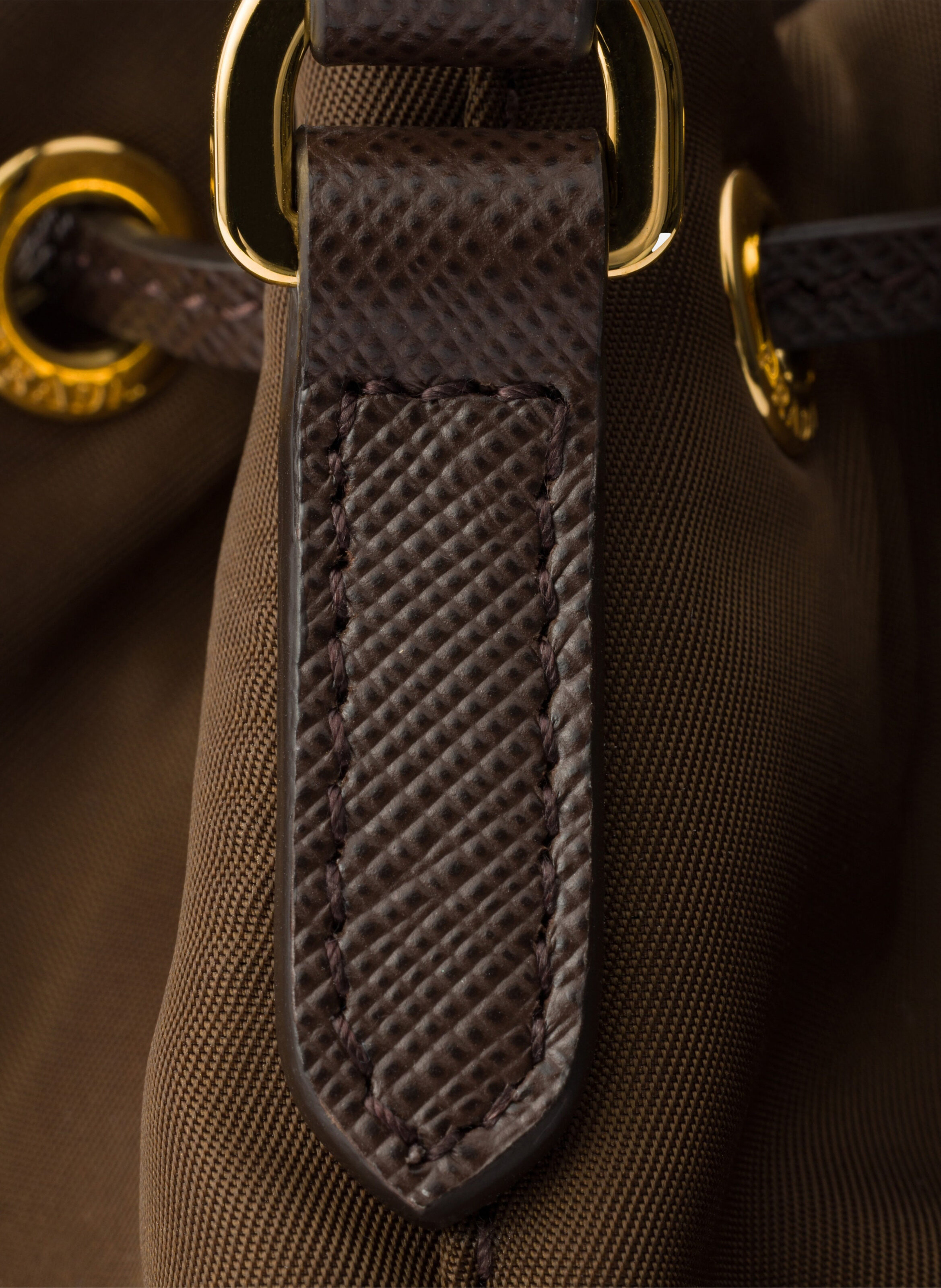 Sac seau prada duet en re-nylon PRADA Marron