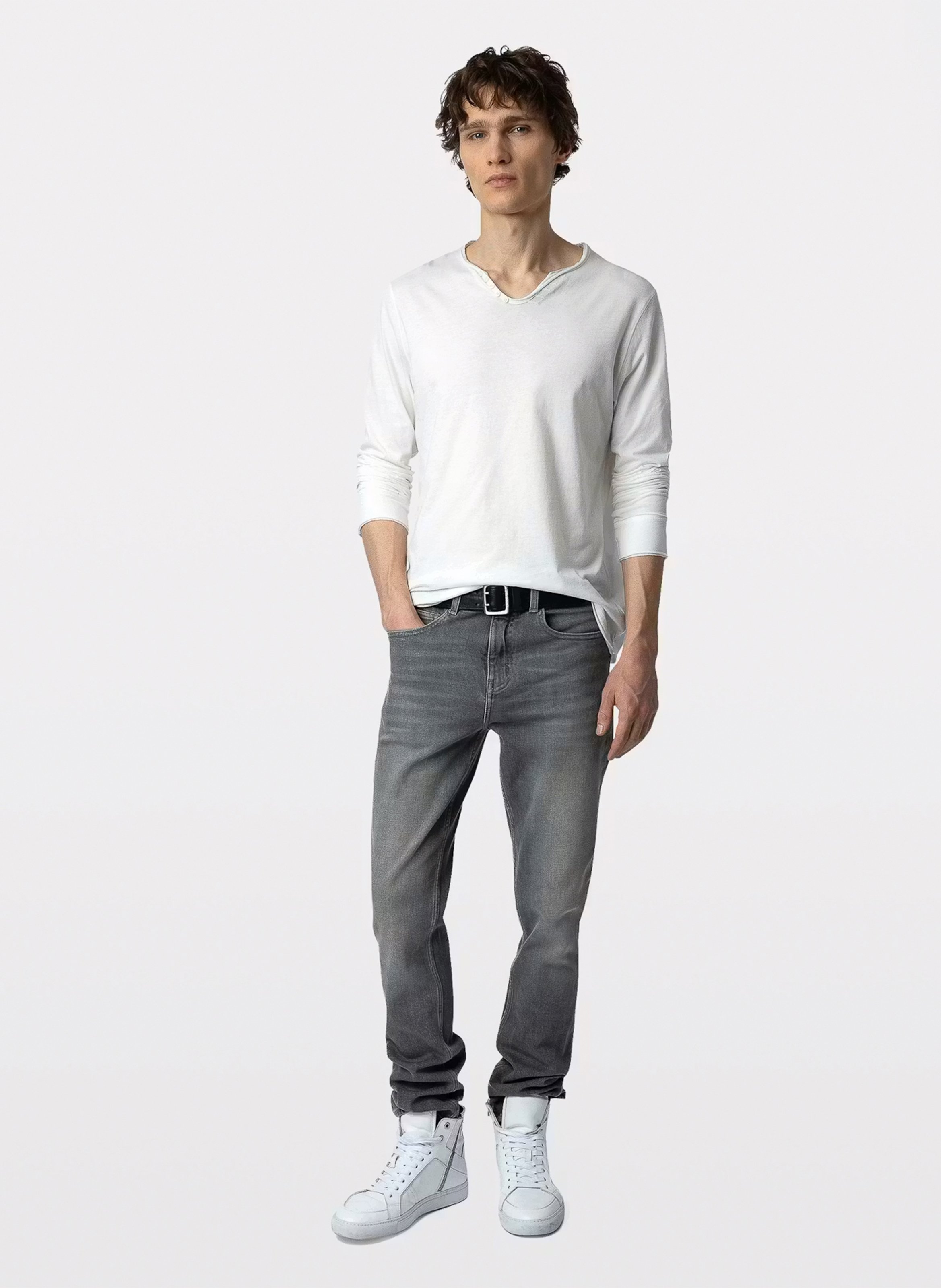 Tes-shirt droit en coton bio monastir ZADIG&VOLTAIRE Blanc