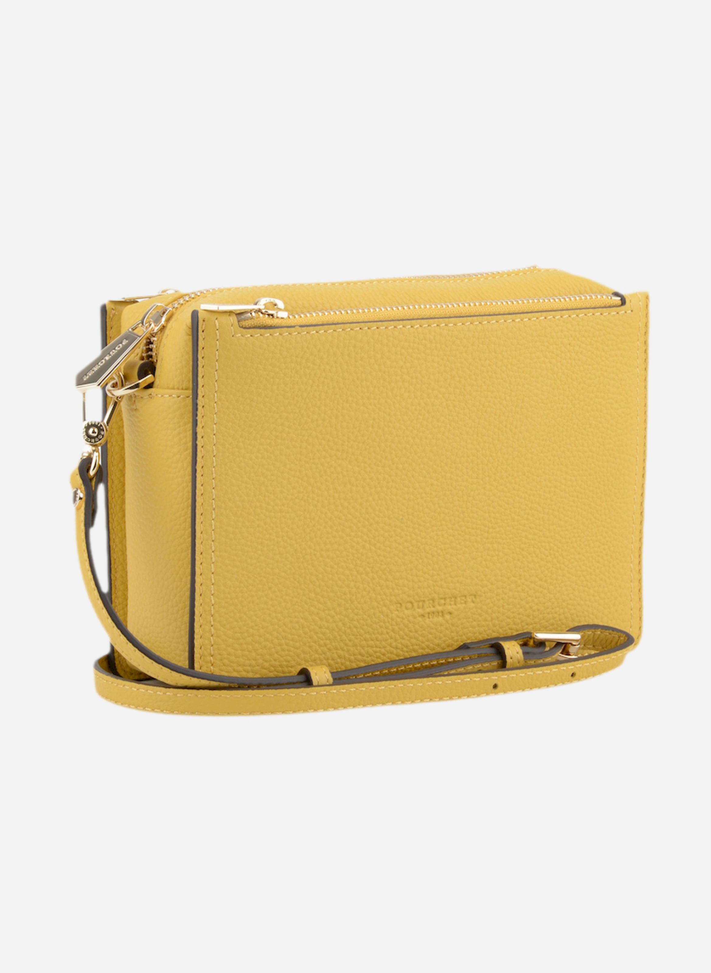Alesia | sac trotteur gm en cuir de vachette POURCHET Jaune