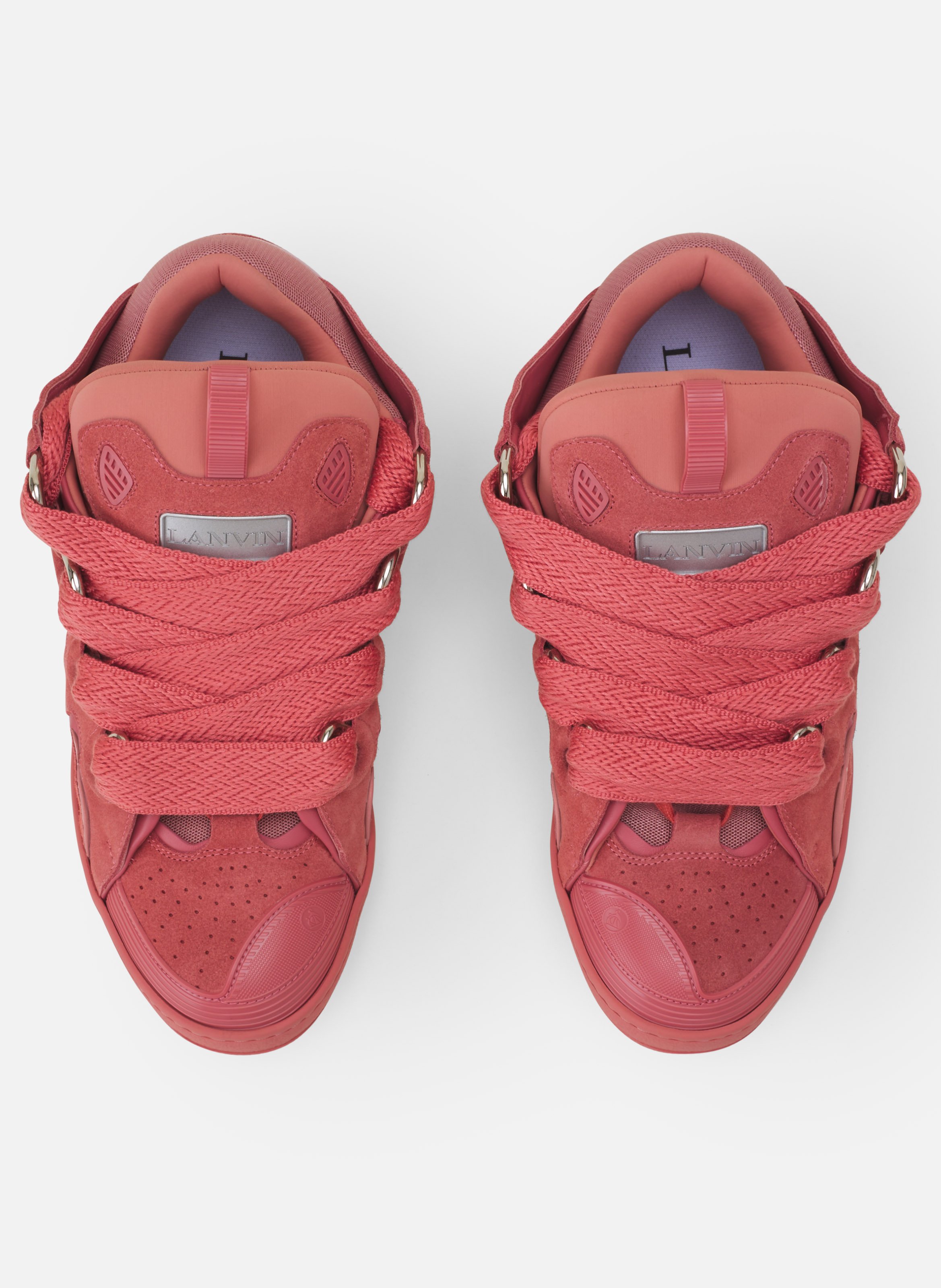 Sneakers curbs en suede monocolor LANVIN Rose