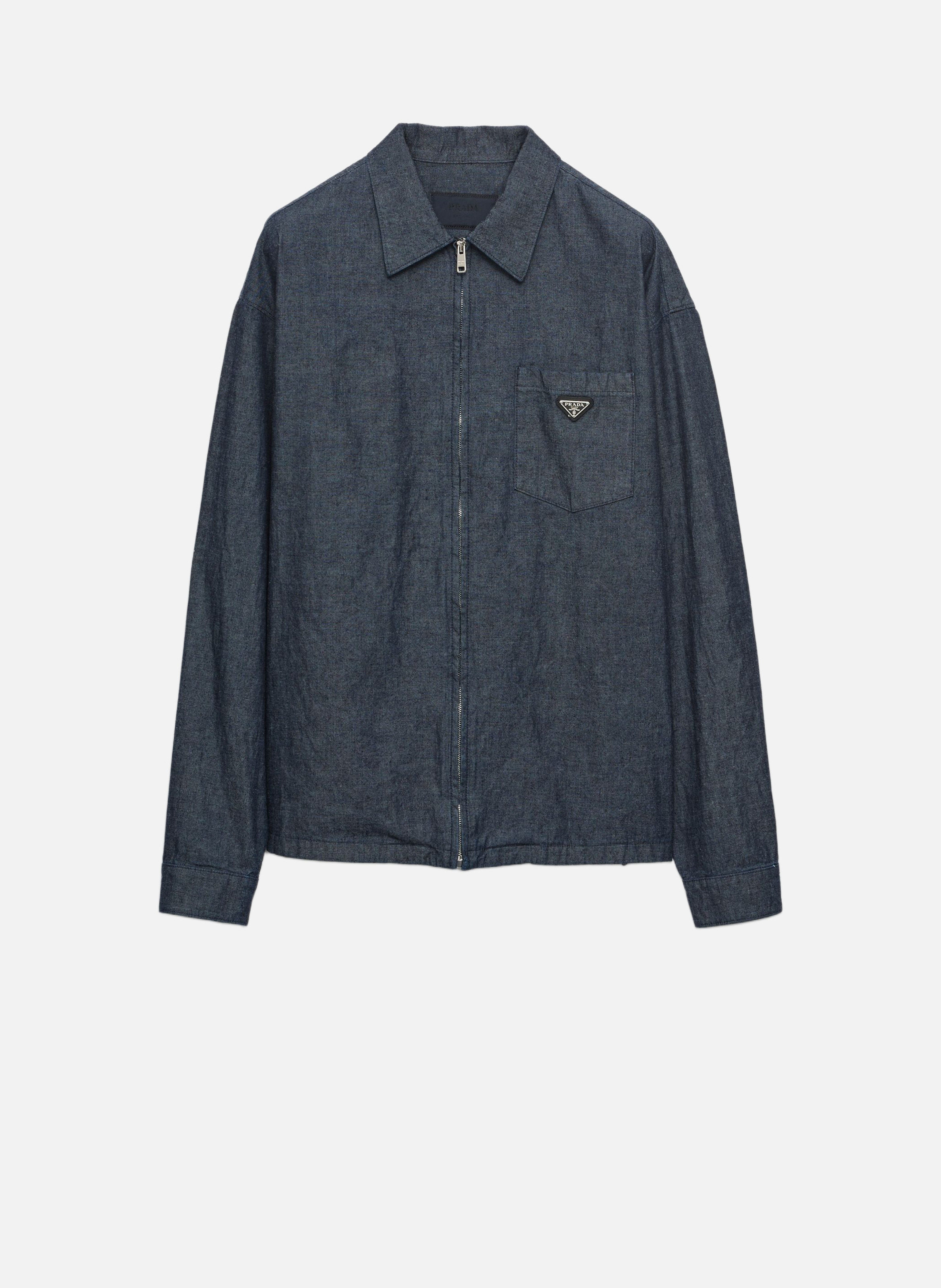 Chemise en chambray PRADA Bleu