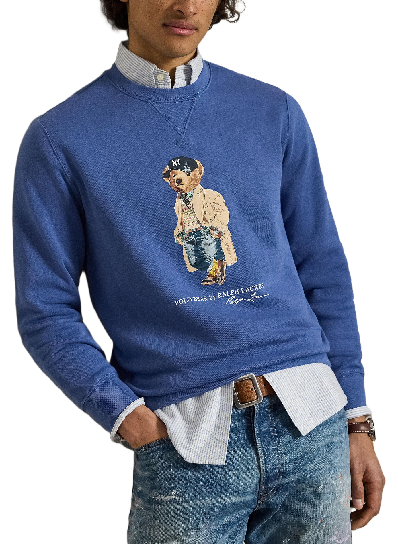 Sweat imprimé en coton mélangé POLO RALPH LAUREN Bleu