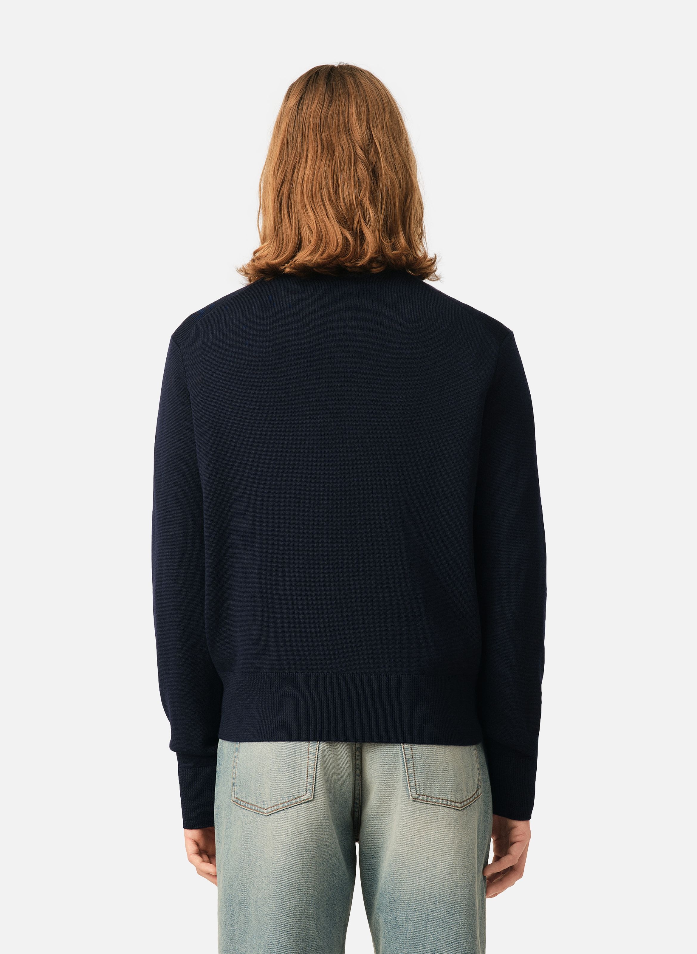 Pull col rond ami de coeur en laine AMI PARIS Bleu