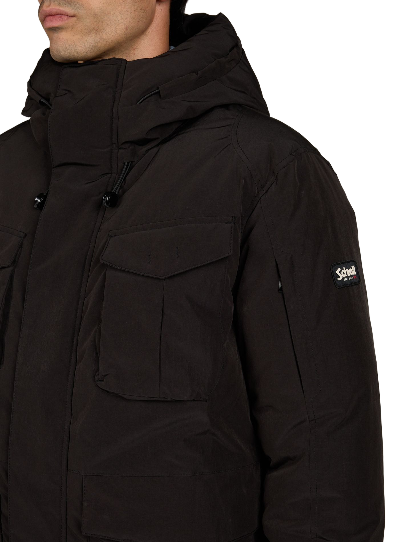 Parka mit übergroßer Kapuze SCHOTT Schwarz