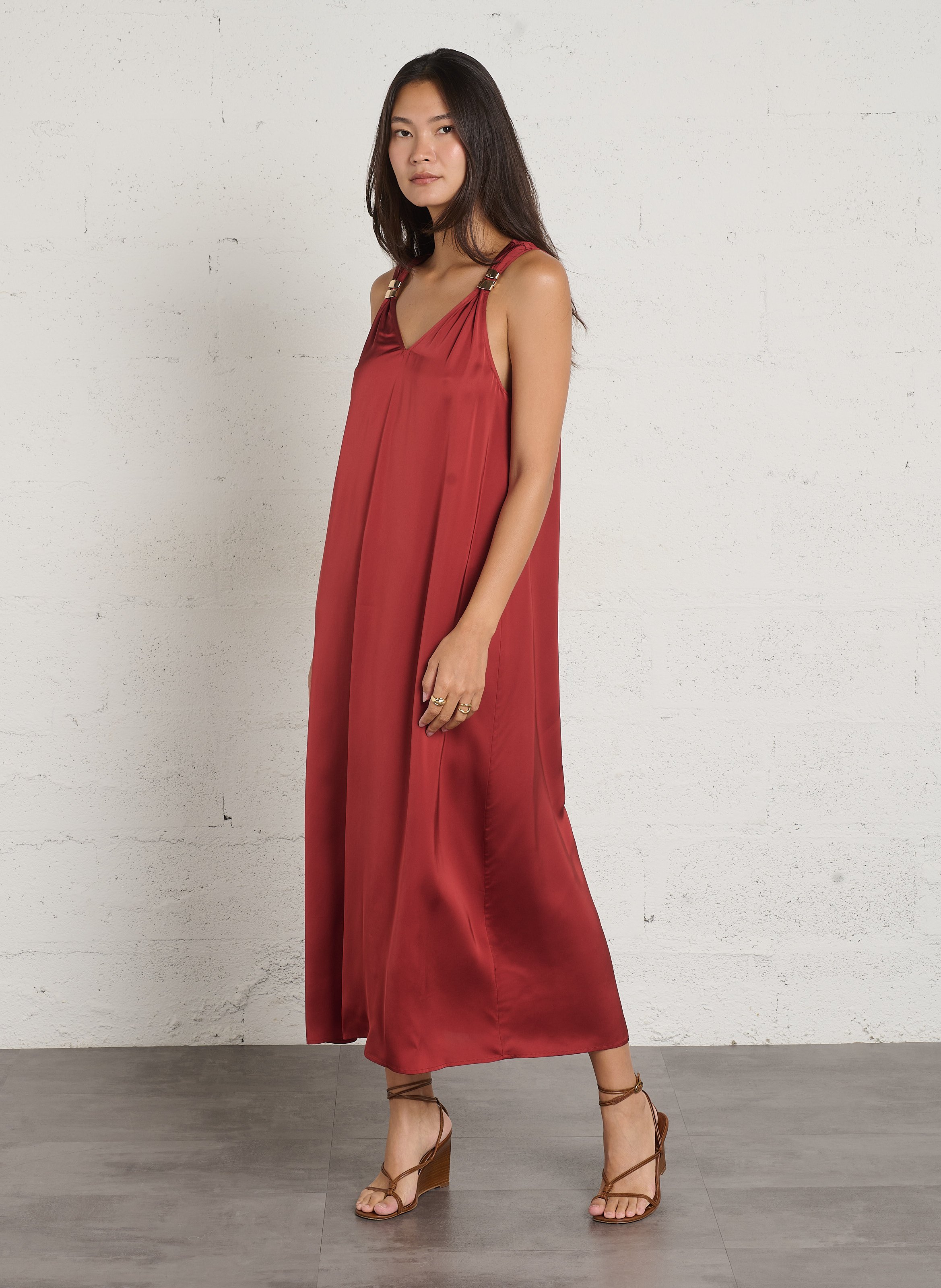 Robe longue penelope MAISON 123 Rouge