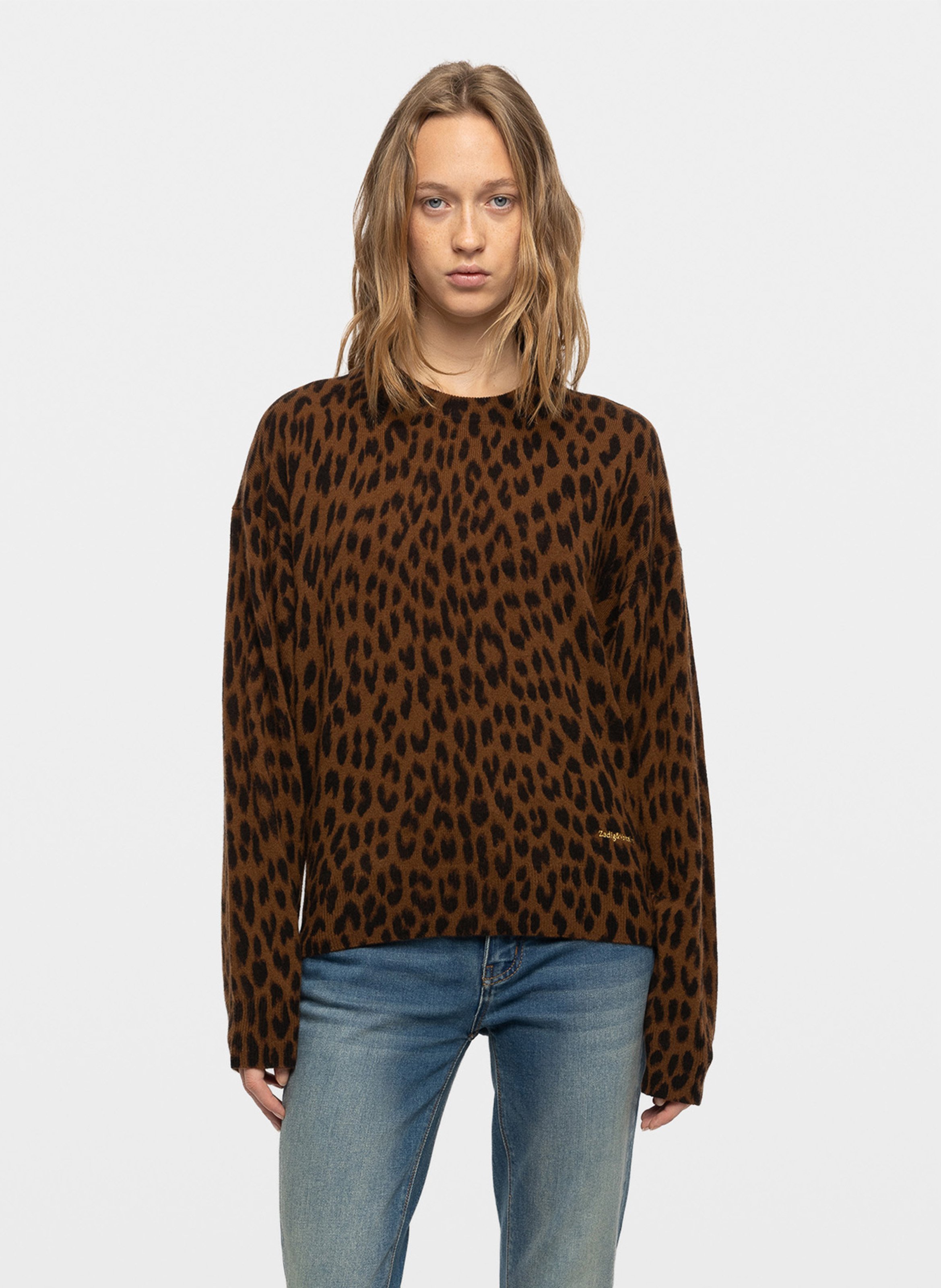 Rechte wollen en kasjmier trui. ZADIG&VOLTAIRE Beige