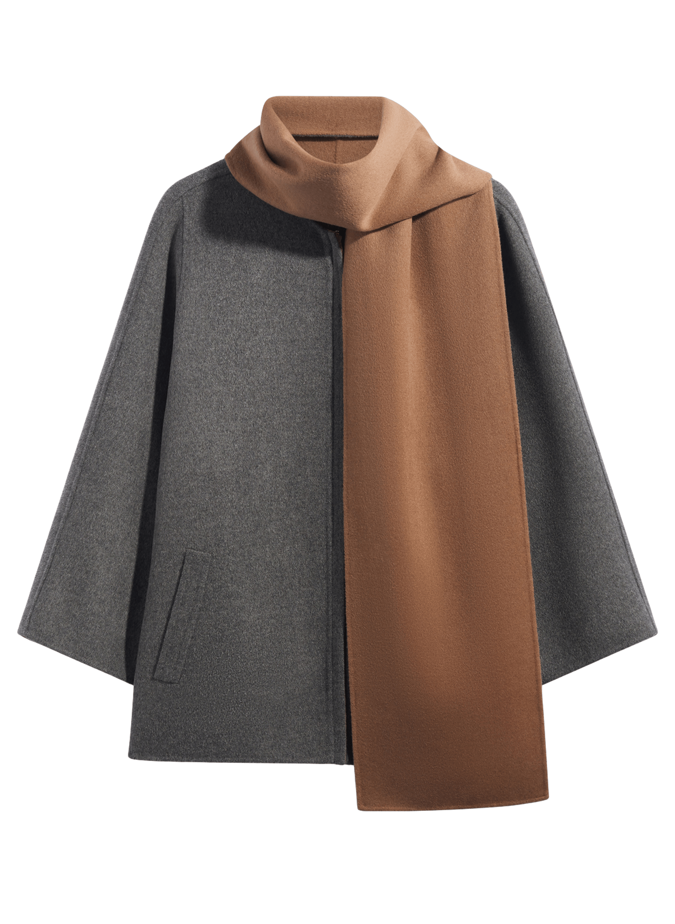 Manteau zippé en laine double face - amia GERARD DAREL Gris