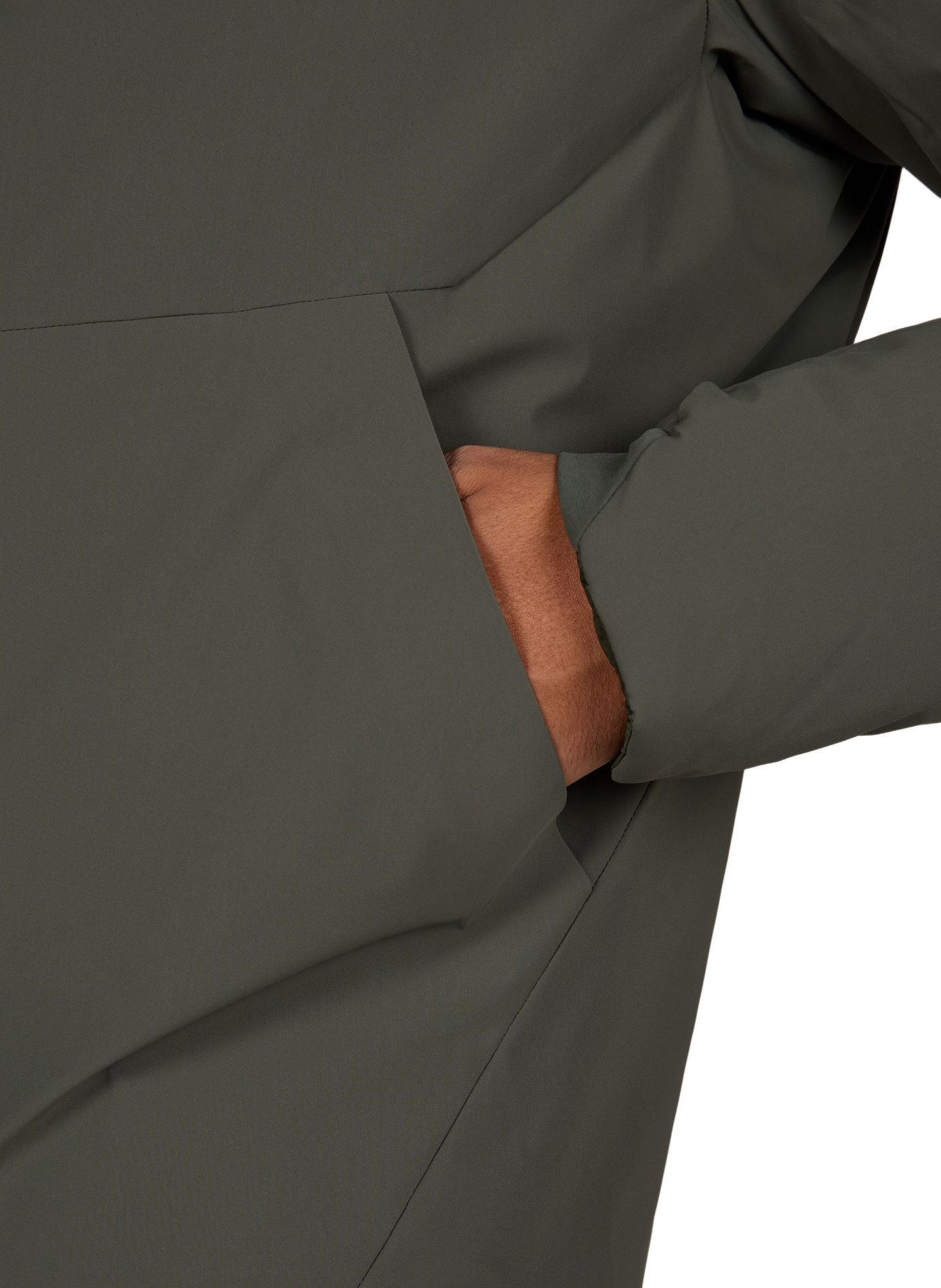 Jacke mit Stehkragen und Kapuze GERTRUDE Grun