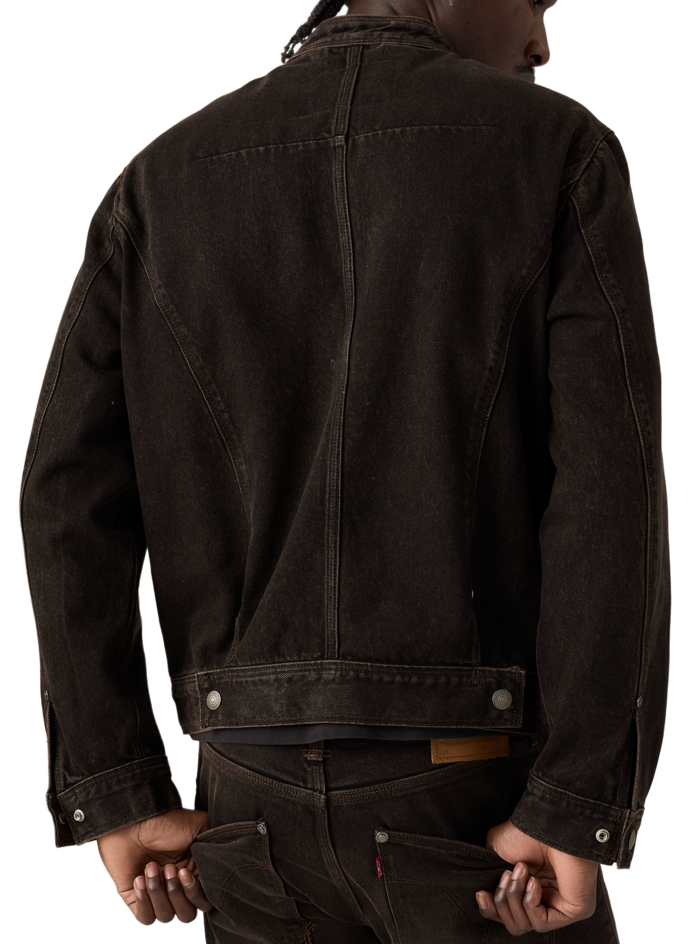 Jeansjacke aus Baumwolle mit Rundhalsausschnitt LEVI'S Schwarz