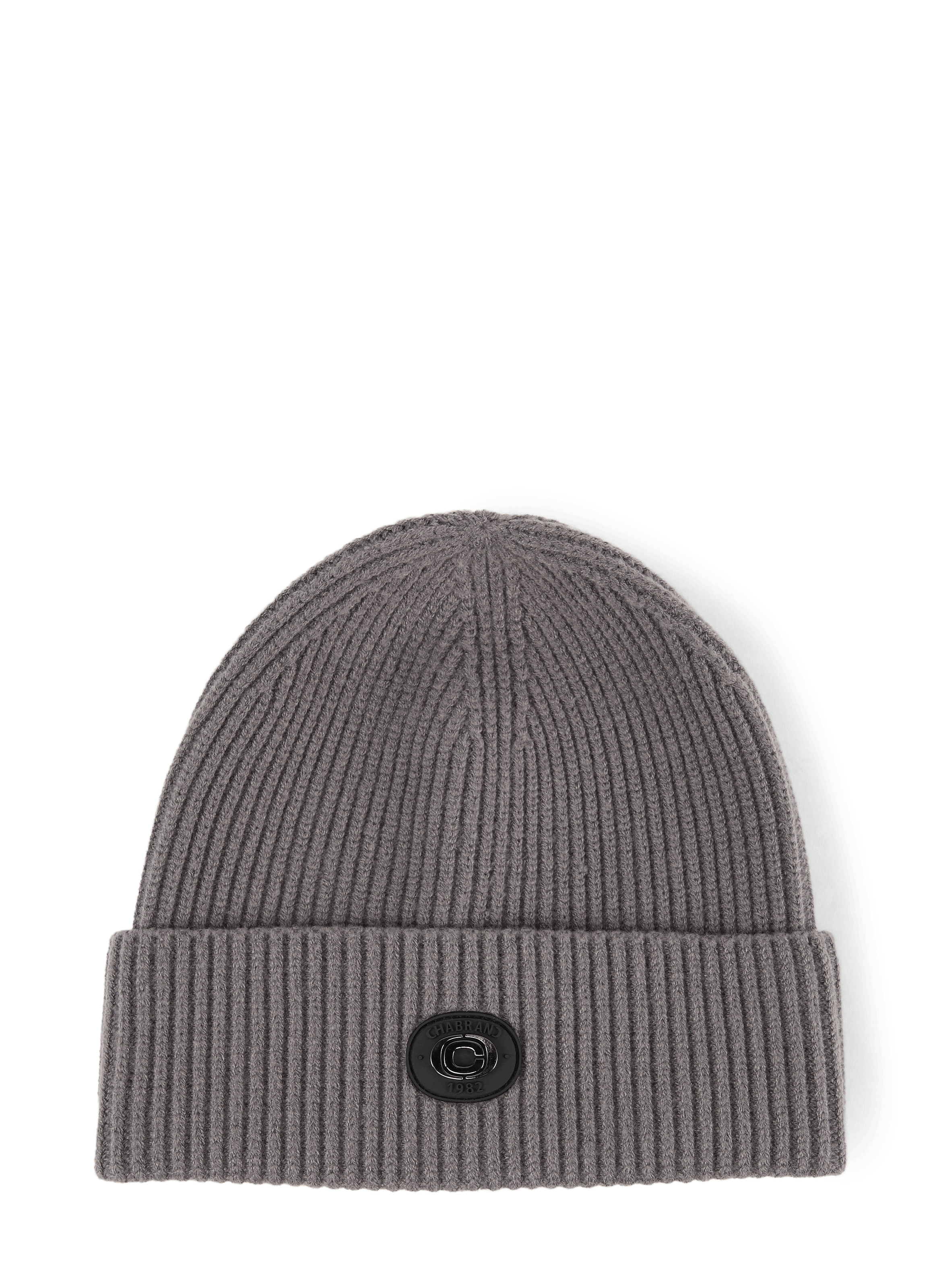 Bonnet à revers en maille côtelée CHABRAND Grau
