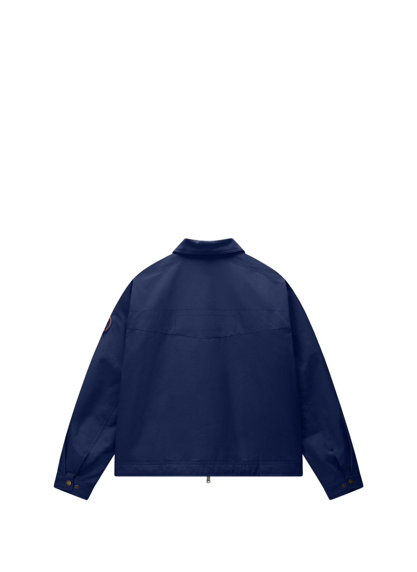 Classic straight solid color jacket with classic collar. NAPAPIJRI Blue