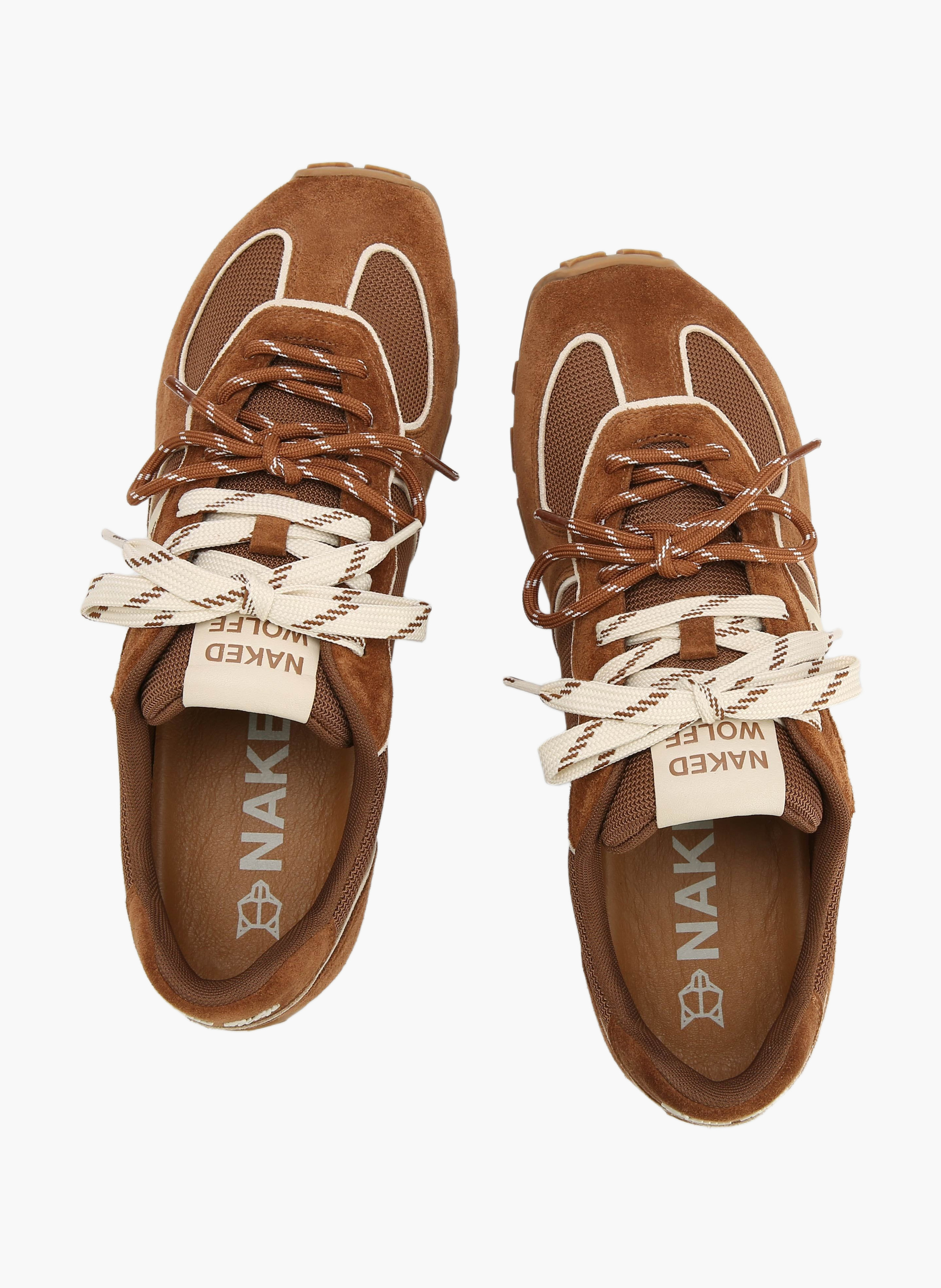 Baskets lightning en mesh NAKED WOLFE Marron