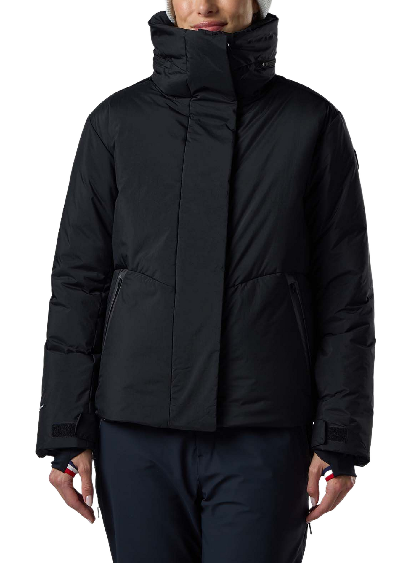 W Snowblaze straight-fit ski jacket with a stand-up collar ROSSIGNOL Black