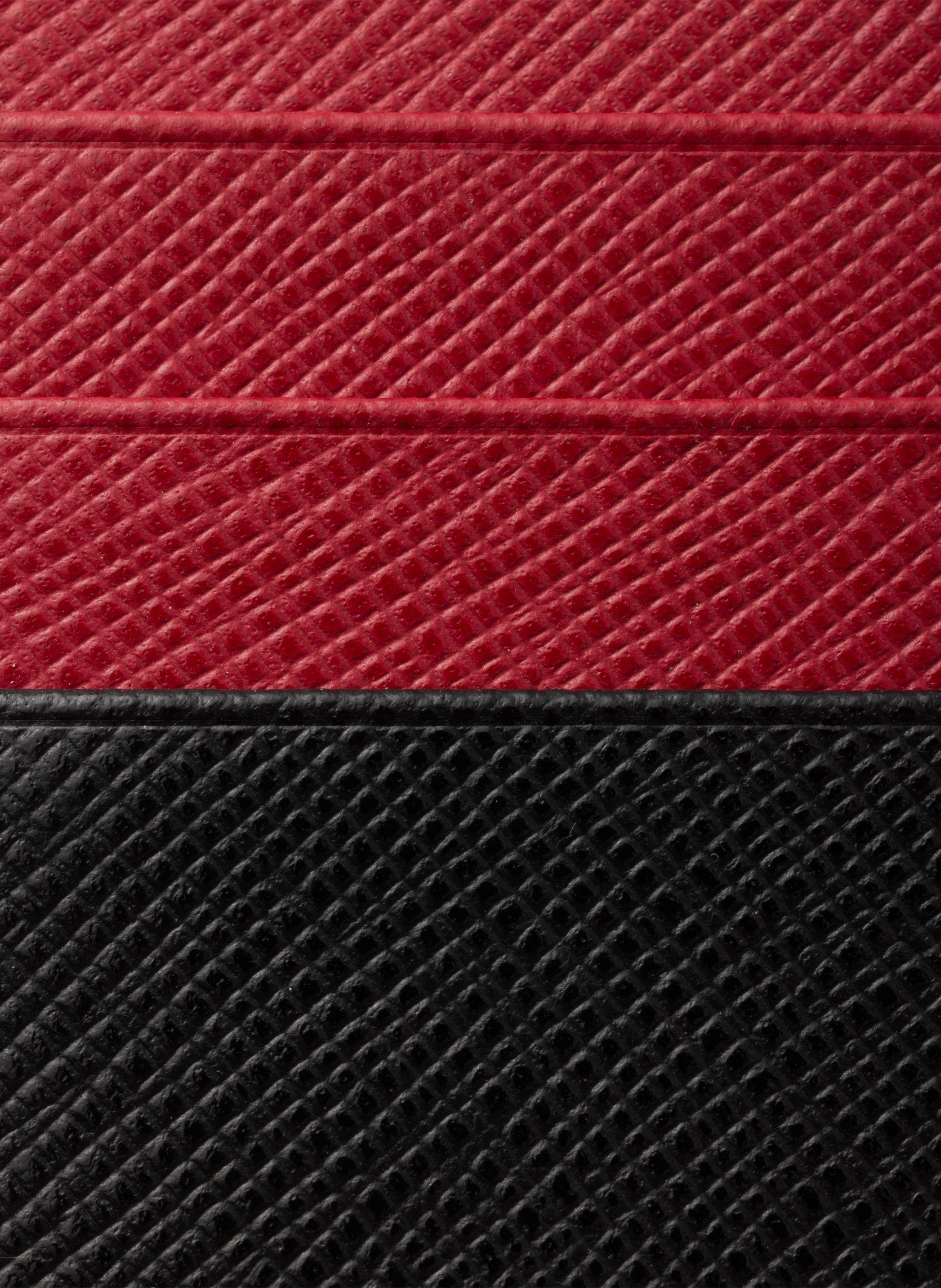 Porte-cartes en cuir saffiano PRADA Noir