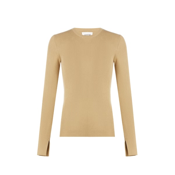 Saison Ribbed Cotton Jumper In Brown