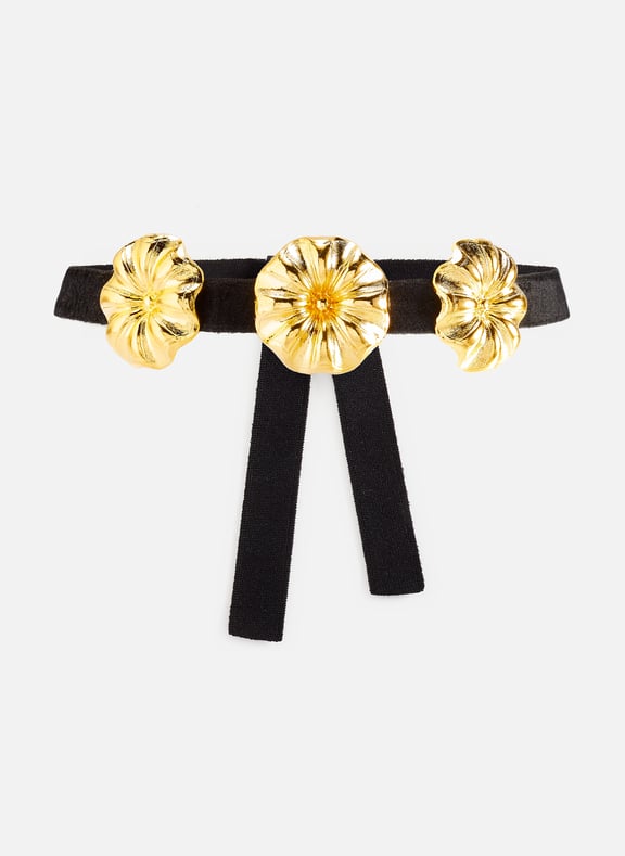 Collier Elisabeth Choker Daisy Noir by DESTREE DESTREE Collier Elisabeth Choker Daisy Noir