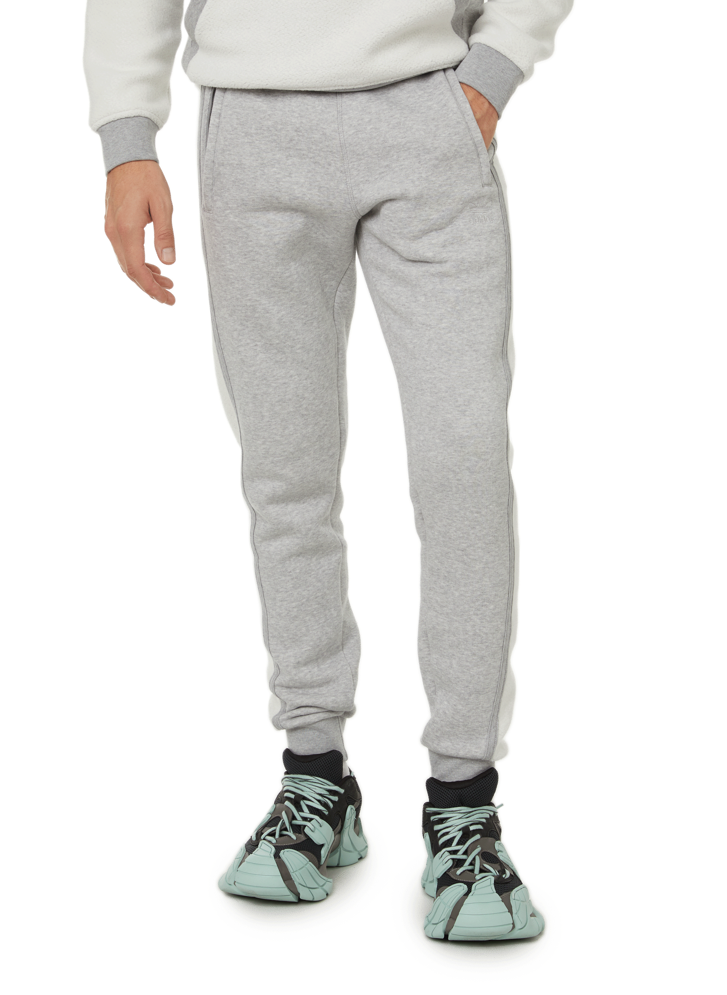 Jogging bi matière en coton