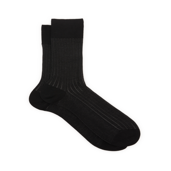 Falke Cotton Mid-calf Socks In Black
