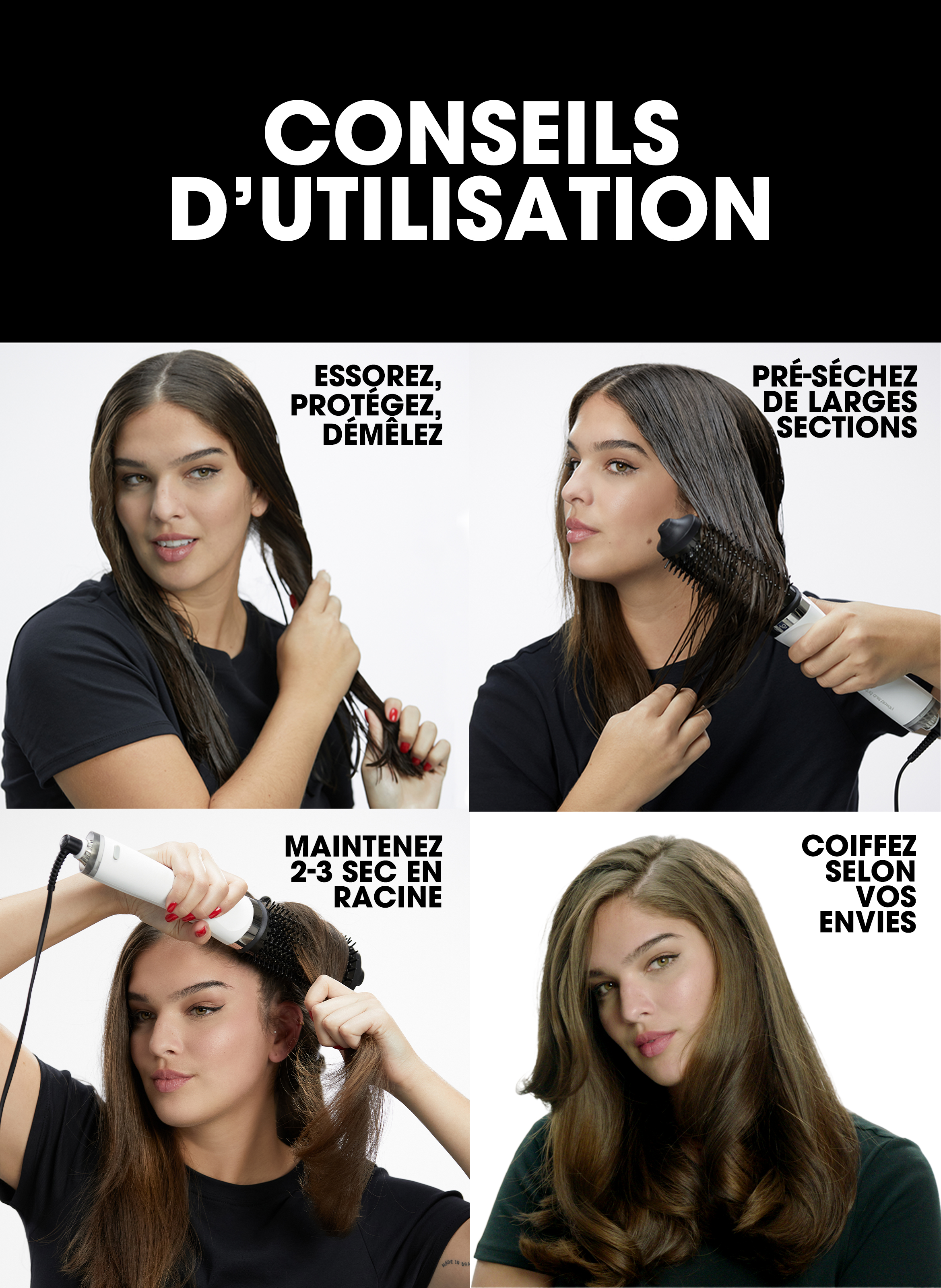 Brosse Soufflante 2-en-1 ghd Duet Blowdry GHD Noir