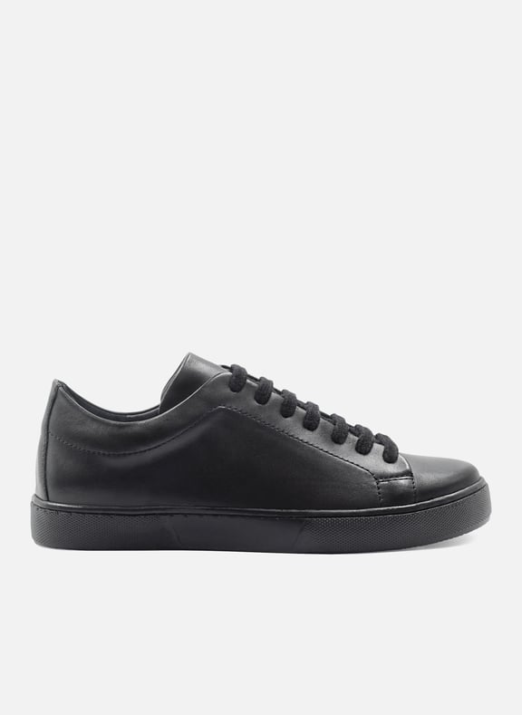 Tennis lacet cuir lisse Noir by JULES & JENN JULES & JENN Tennis lacet cuir lisse Noir