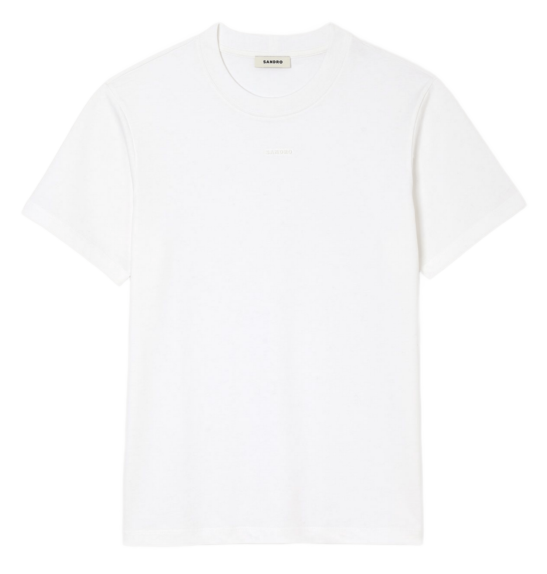 Tee-shirt droit en coton SANDRO Blanc