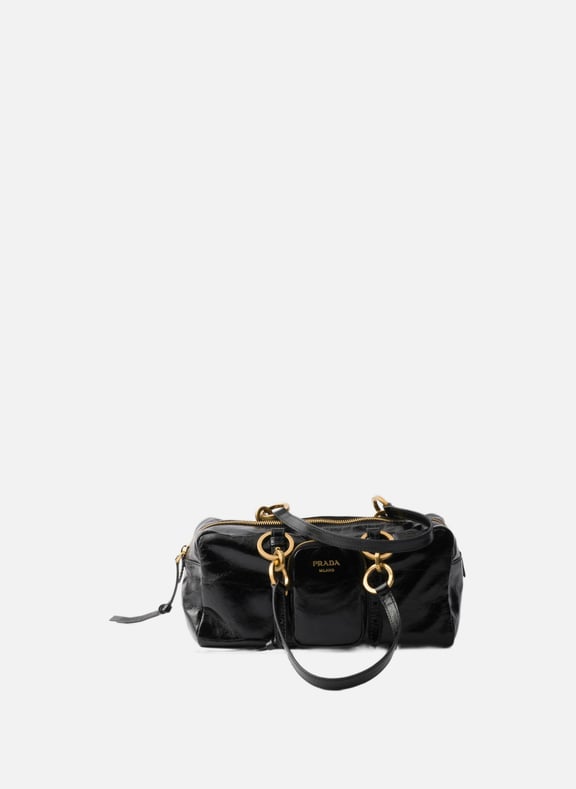 Sac à main prada dangle en cuir Noir by PRADA PRADA Sac à main prada dangle en cuir Noir