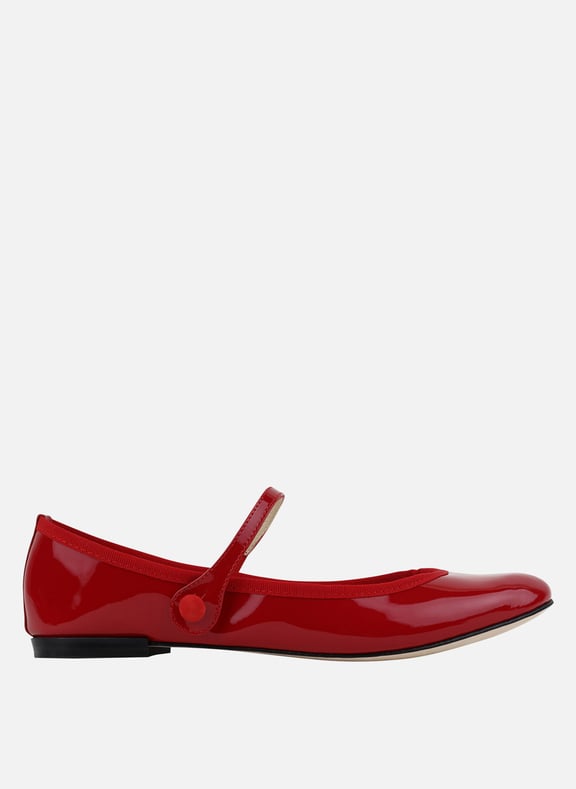Babies en cuir vernis lio Rouge by REPETTO REPETTO Babies en cuir vernis lio Rouge