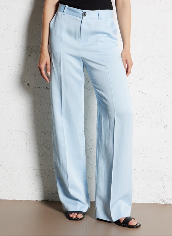 Pantalon de tailleur droit Bleu by IKKS IKKS Pantalon de tailleur droit Bleu