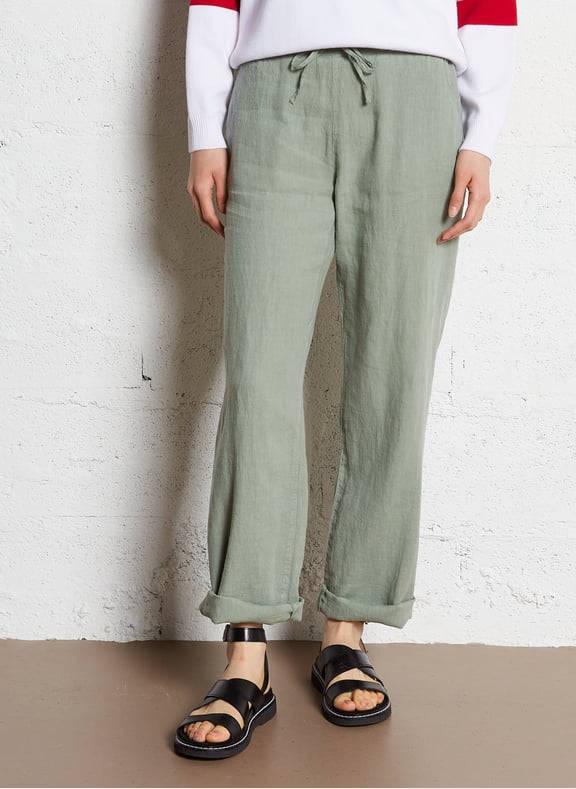 Pantalon droit en lin Kaki by ARMOR-LUX ARMOR-LUX Pantalon droit en lin Kaki
