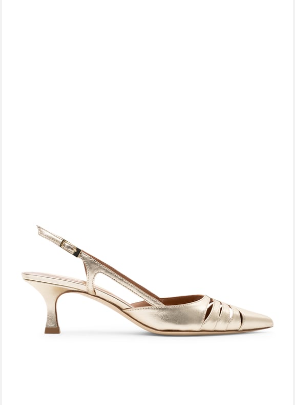 Sling back salem en nappa Doré by PARALLELE PARALLELE Sling back salem en nappa Doré