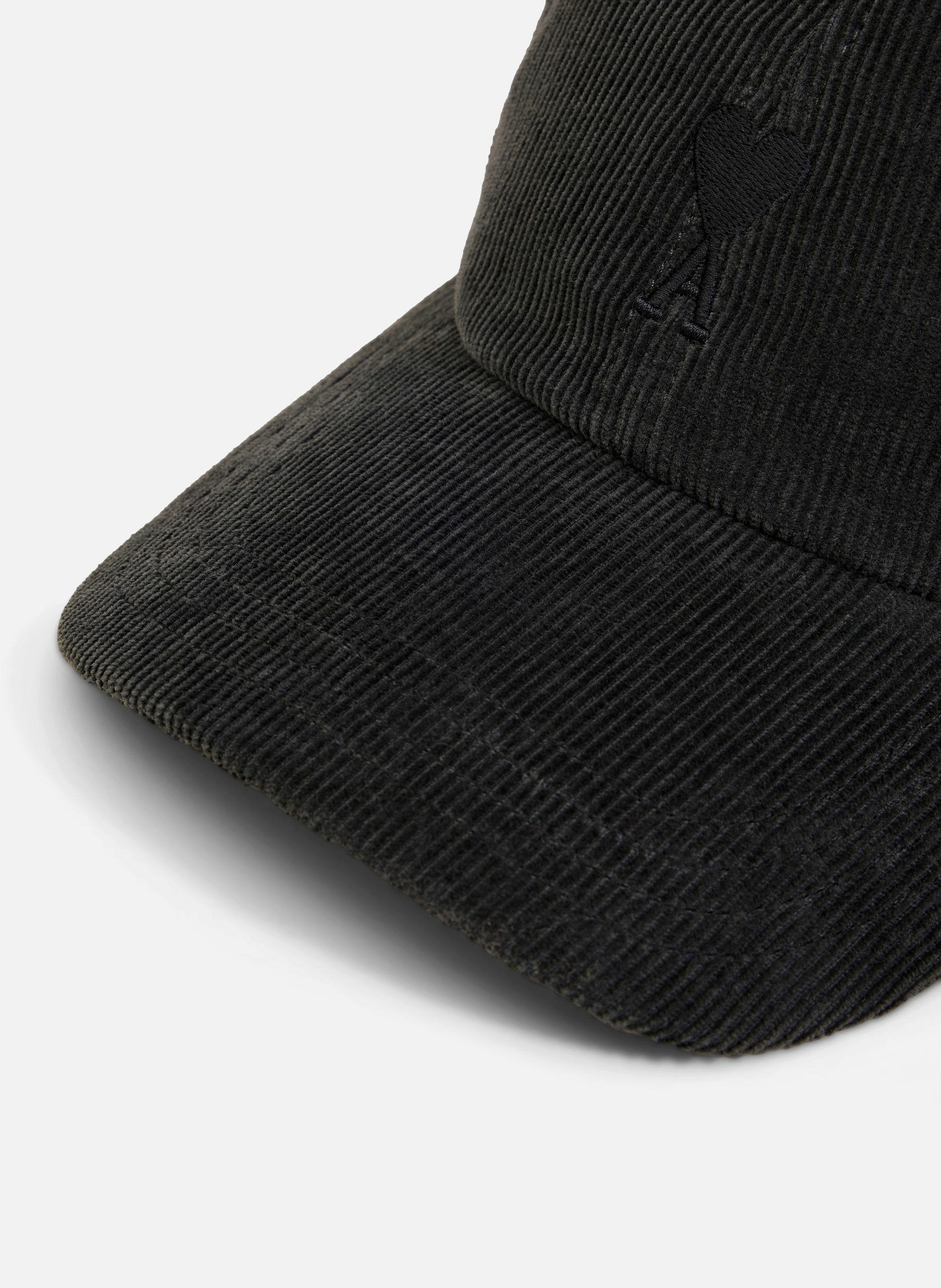 Casquette broderie ami de coeur velours en coton unisexe AMI PARIS Gris