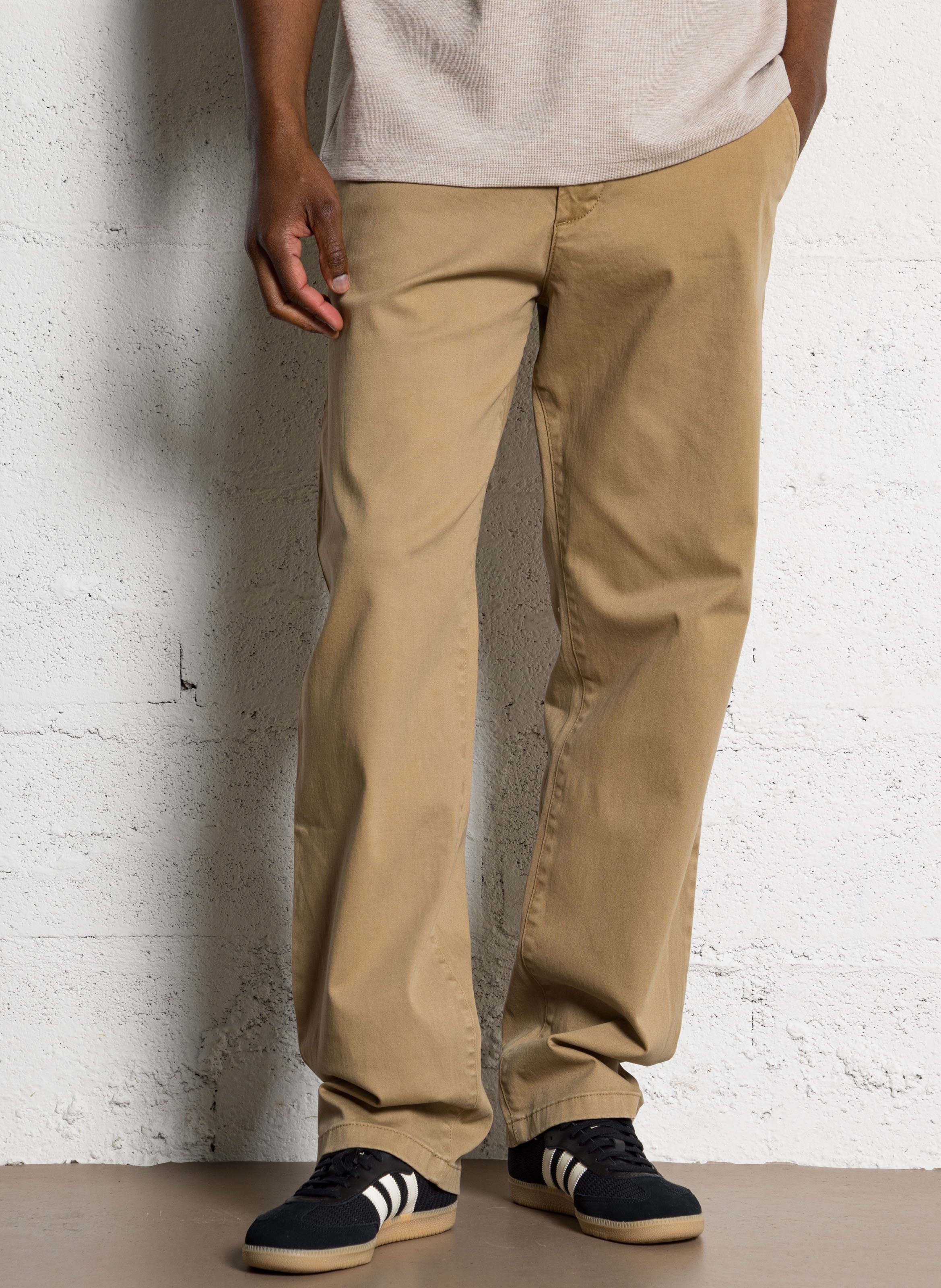 Pantalon chino droit uni IKKS Beige