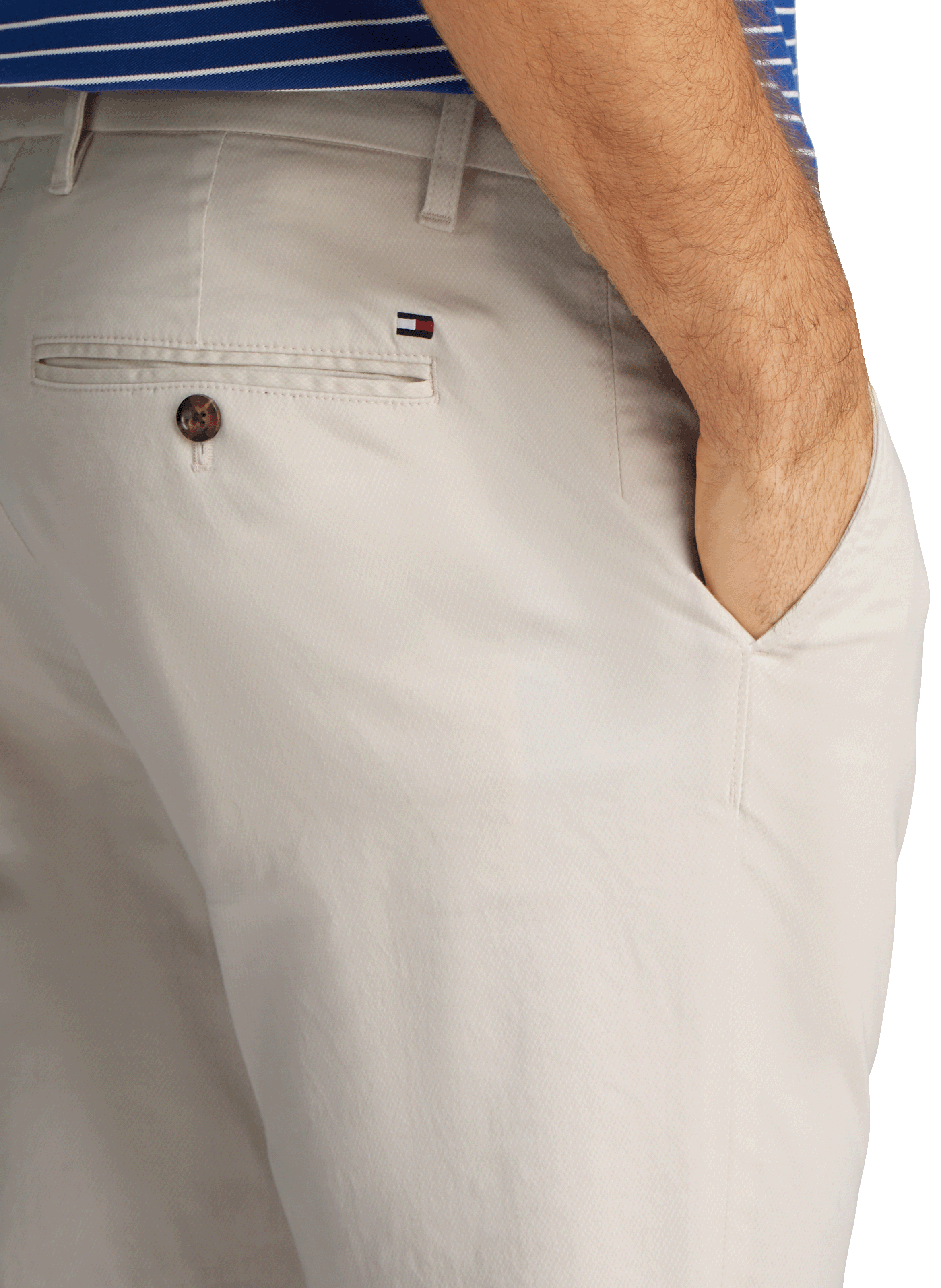 Pantalon slim chino TOMMY HILFIGER Blanc