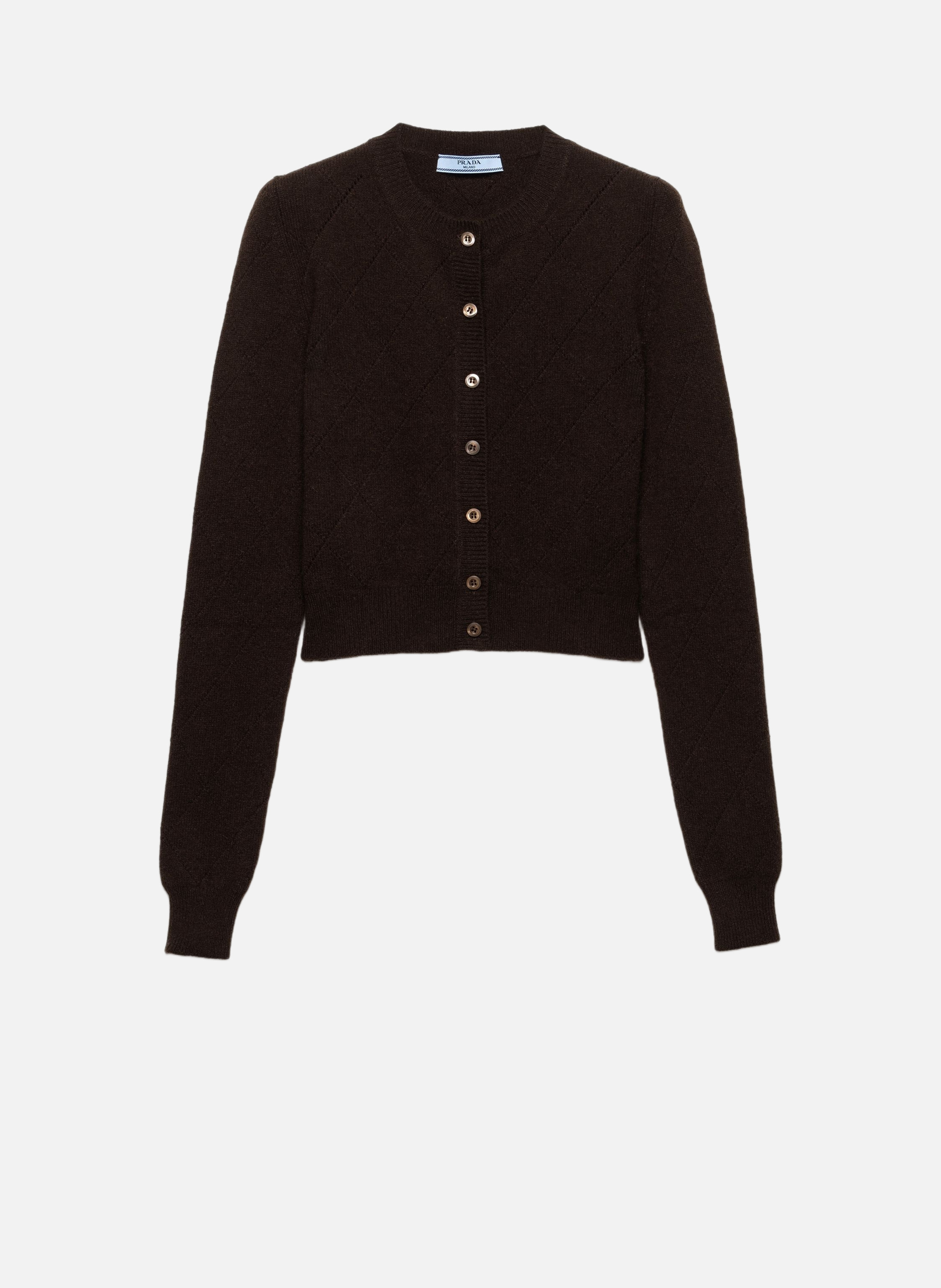 Cardigan en cachemire PRADA Marron