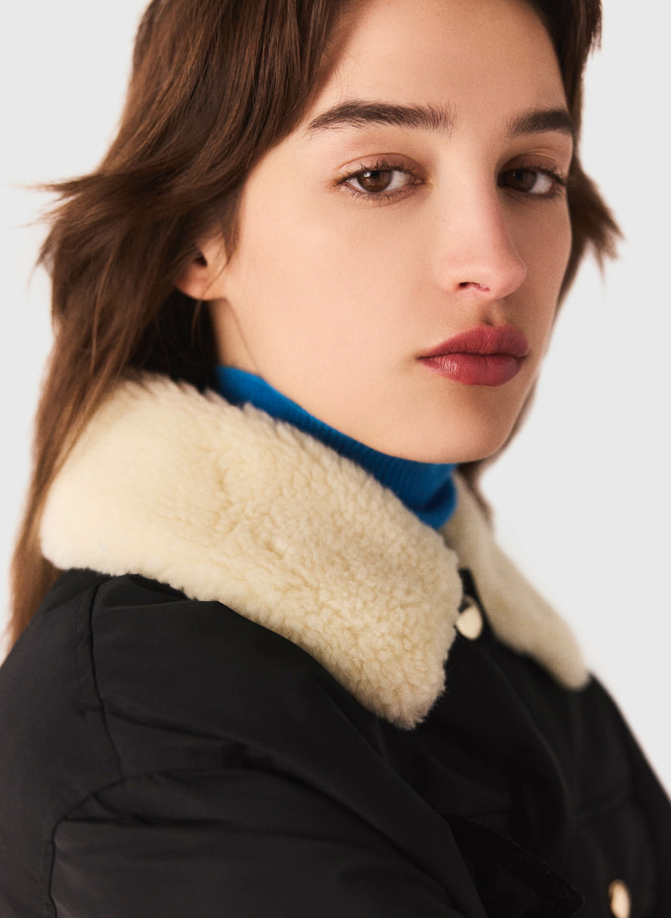 Veste droite col classique MAJE Noir